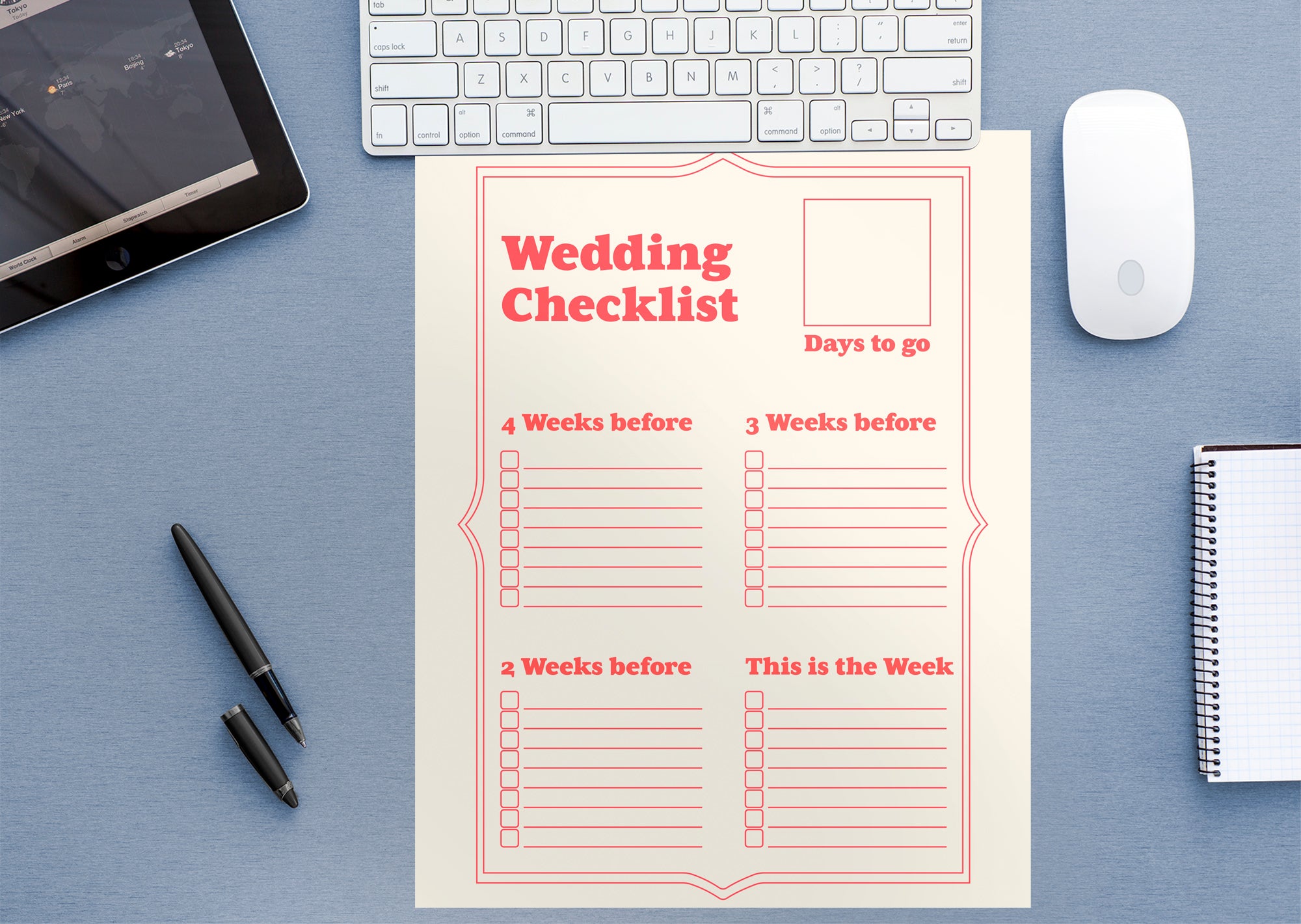 Dry Erase Wedding Checklist - Removable Wall Decal Large by Fathead | Vinyl
