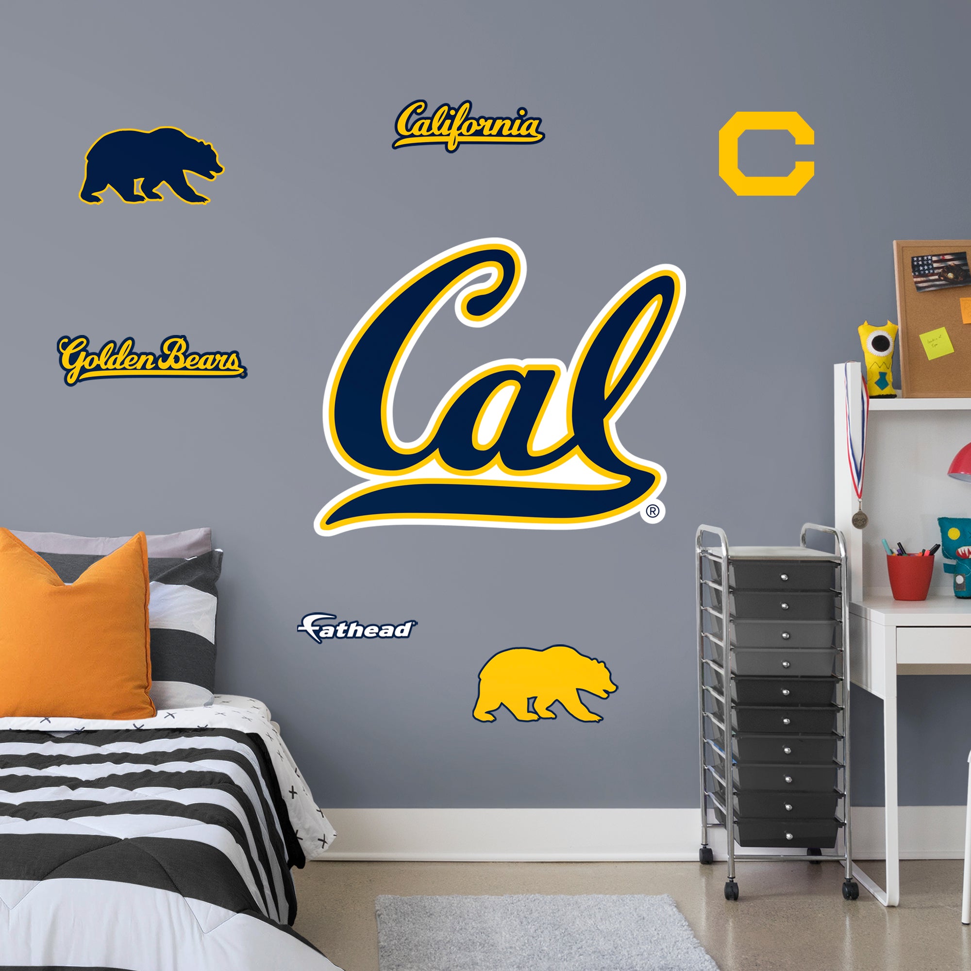 Cal Golden Bears 2020 RealBig Logo - Officially Licensed NCAA Removable Wall Decal Giant Decal (41"W x 33"H) by Fathead | Vinyl
