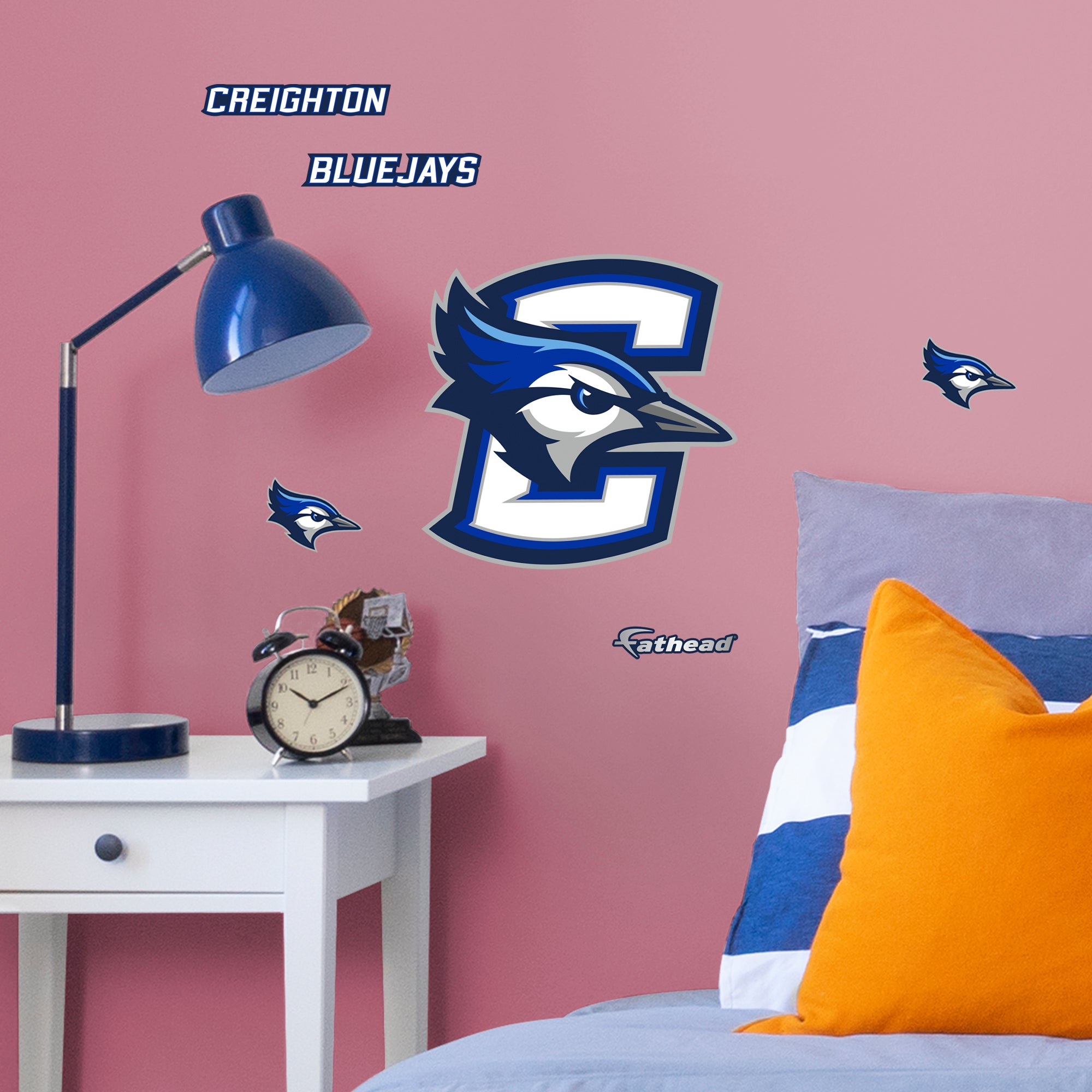 Creighton Blue Jays 2020 POD Teammate Logo - Officially Licensed NCAA Removable Wall Decal Large by Fathead | Vinyl