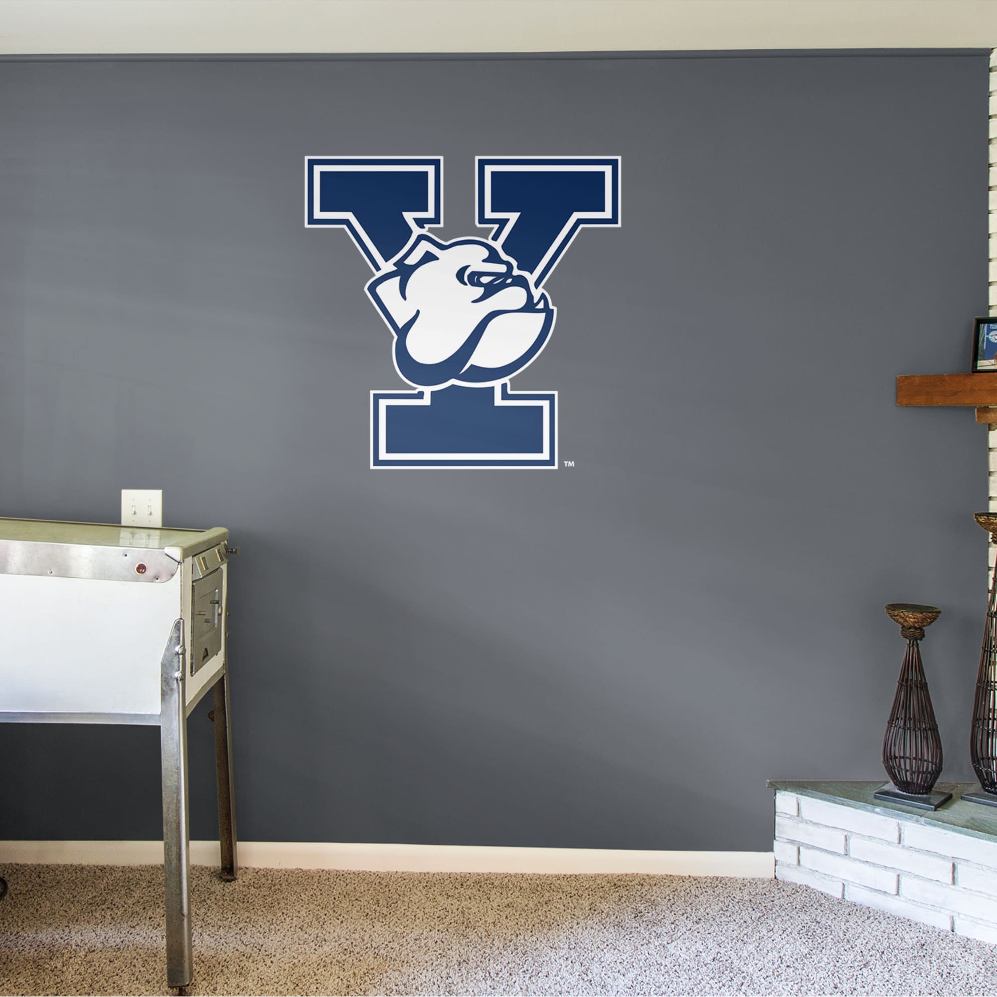 Yale Bulldogs: Logo - Officially Licensed Removable Wall Decal 39.0"W x 38.5"H by Fathead | Vinyl