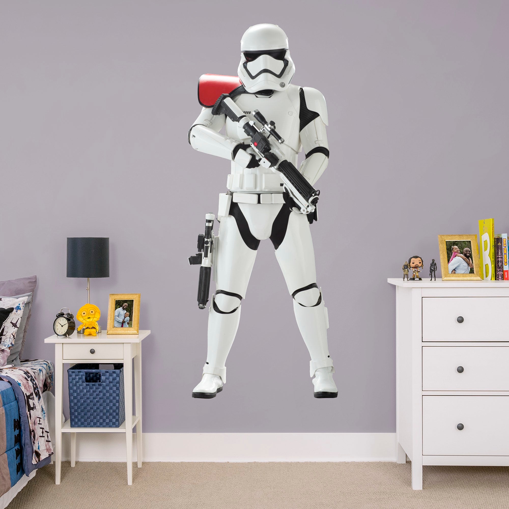Stormtrooper - Star Wars: The Force Awakens - Officially Licensed Removable Wall Decal Life-Size Character + 2 Decals (31"W x 78