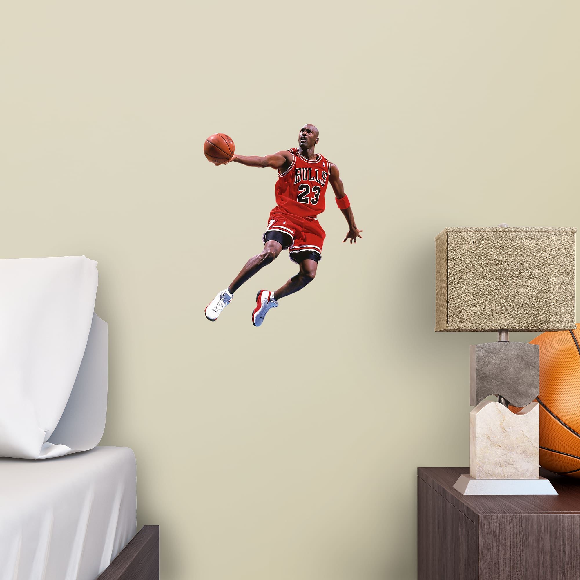 Michael Jordan for Chicago Bulls - Officially Licensed NBA Removable Wall Decal 12.0"W x 15.0"H by Fathead | Vinyl