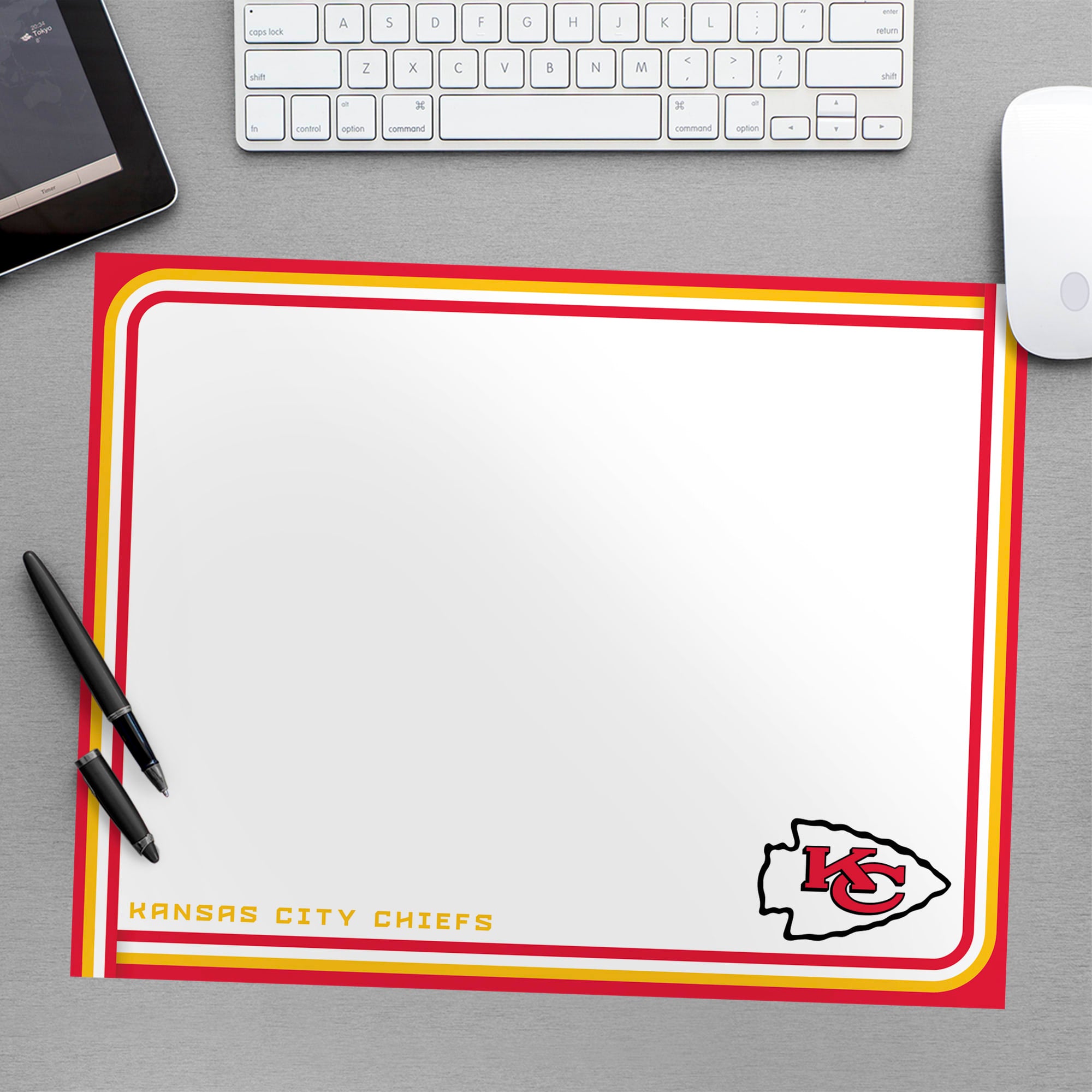 Kansas City Chiefs: Dry Erase Whiteboard - Officially Licensed NFL Removable Wall Decal Large by Fathead | Vinyl