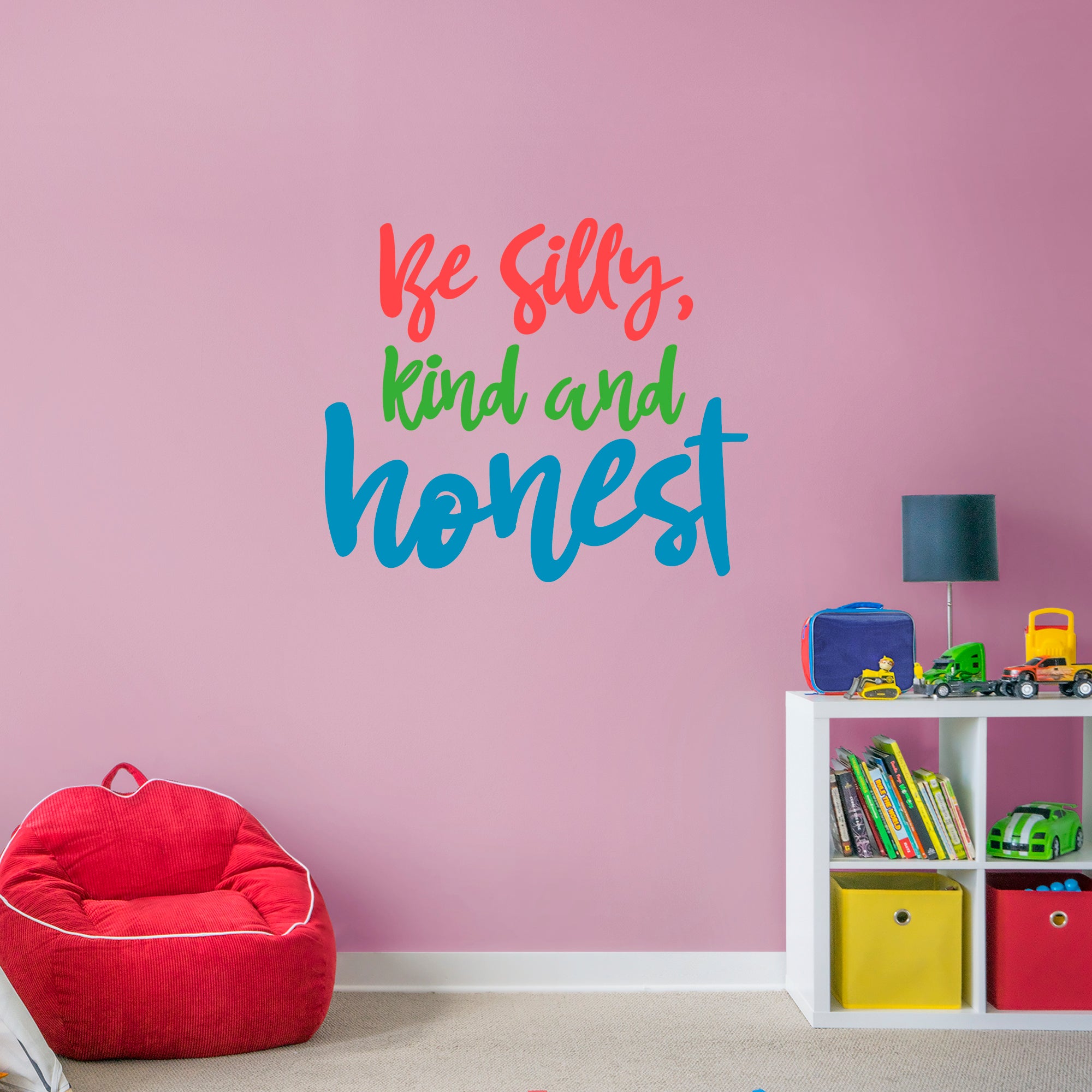 Pre-mask Be Silly Honest and Kind - Removable Wall Decal Giant Transfer Decal (38"W x 33"H) by Fathead | Vinyl