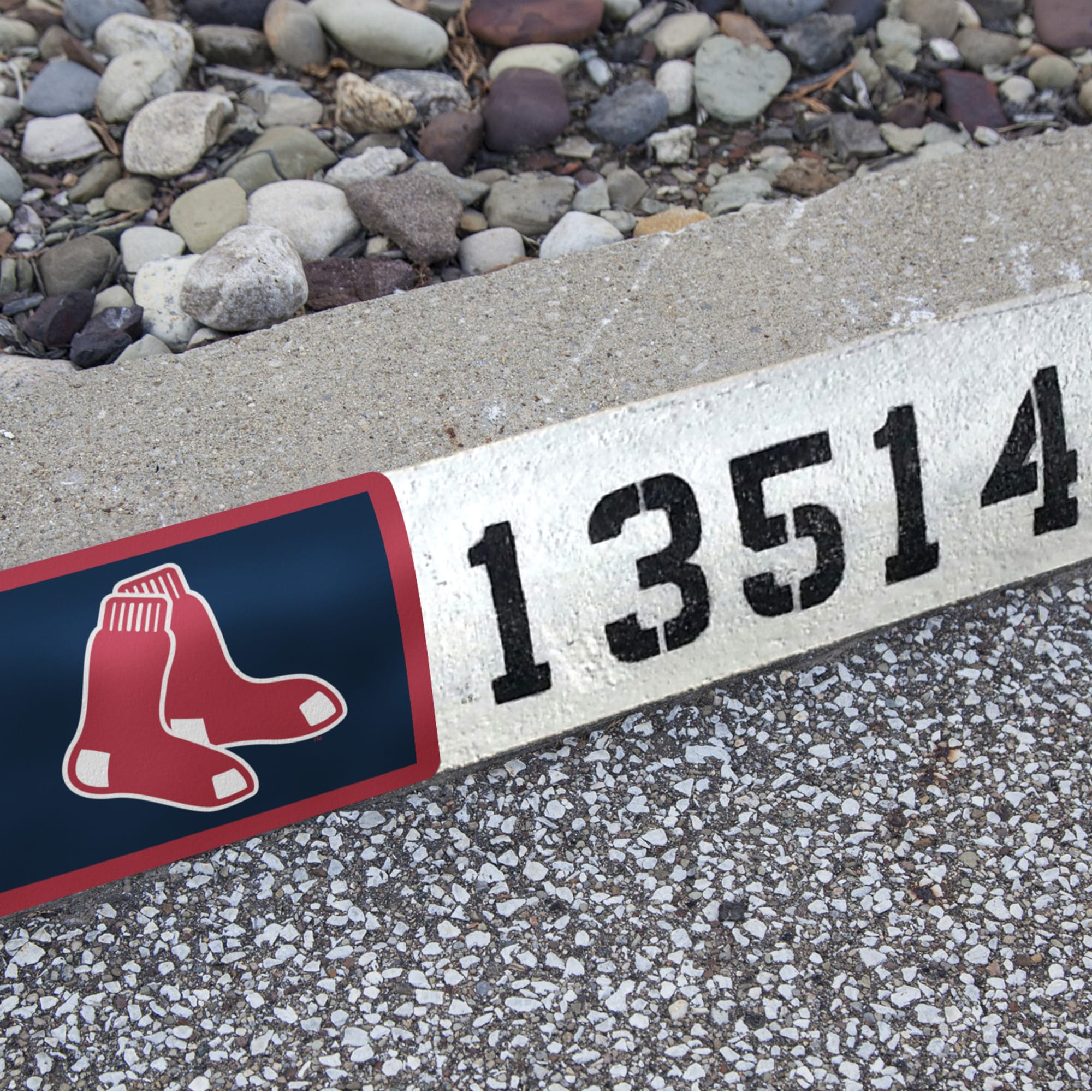 Boston Red Sox: Address Block - Officially Licensed MLB Outdoor Graphic 6.0"W x 8.0"H by Fathead | Wood/Aluminum