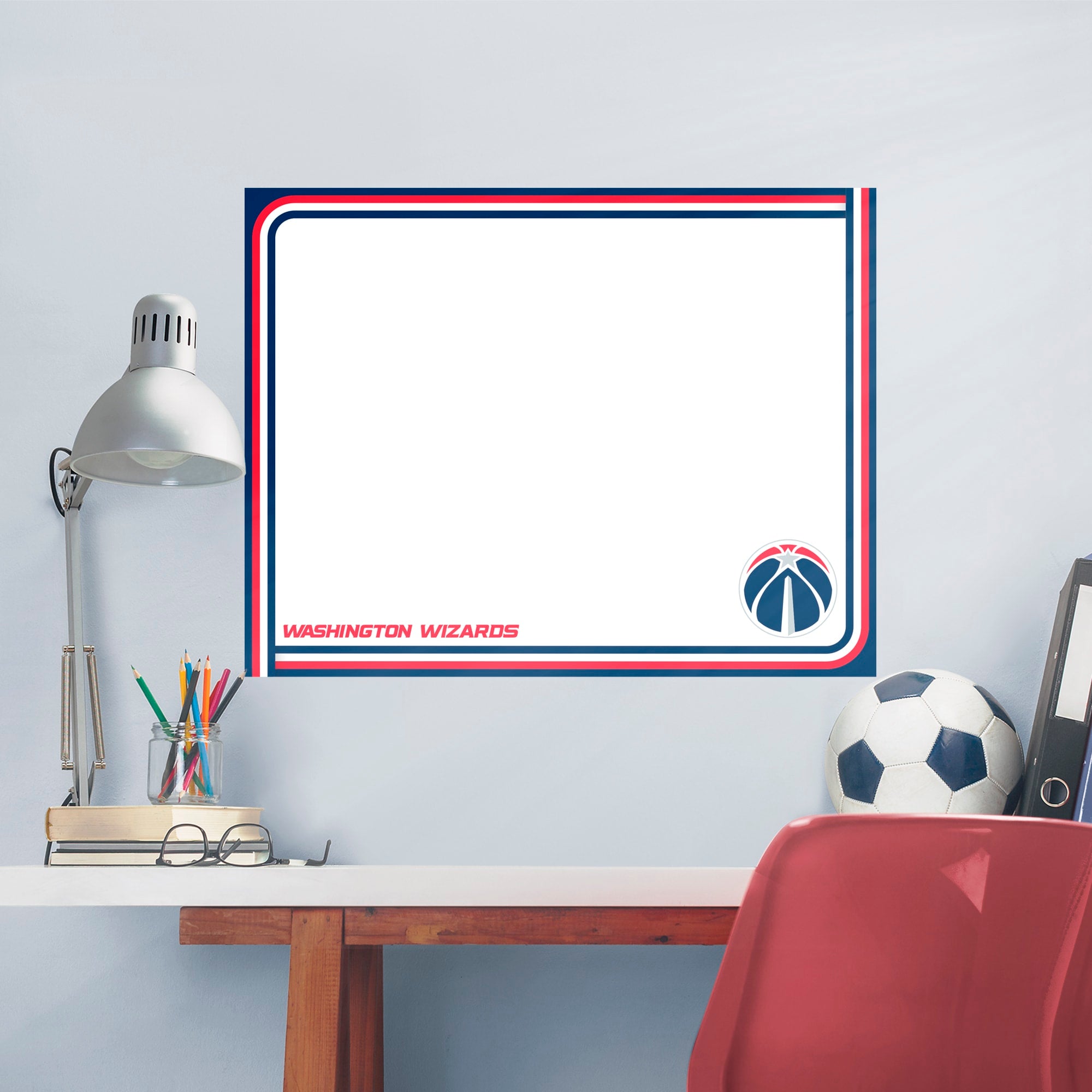 Washington Wizards for Washington Wizard: Dry Erase Whiteboard - Officially Licensed NBA Removable Wall Decal XL by Fathead | Vi