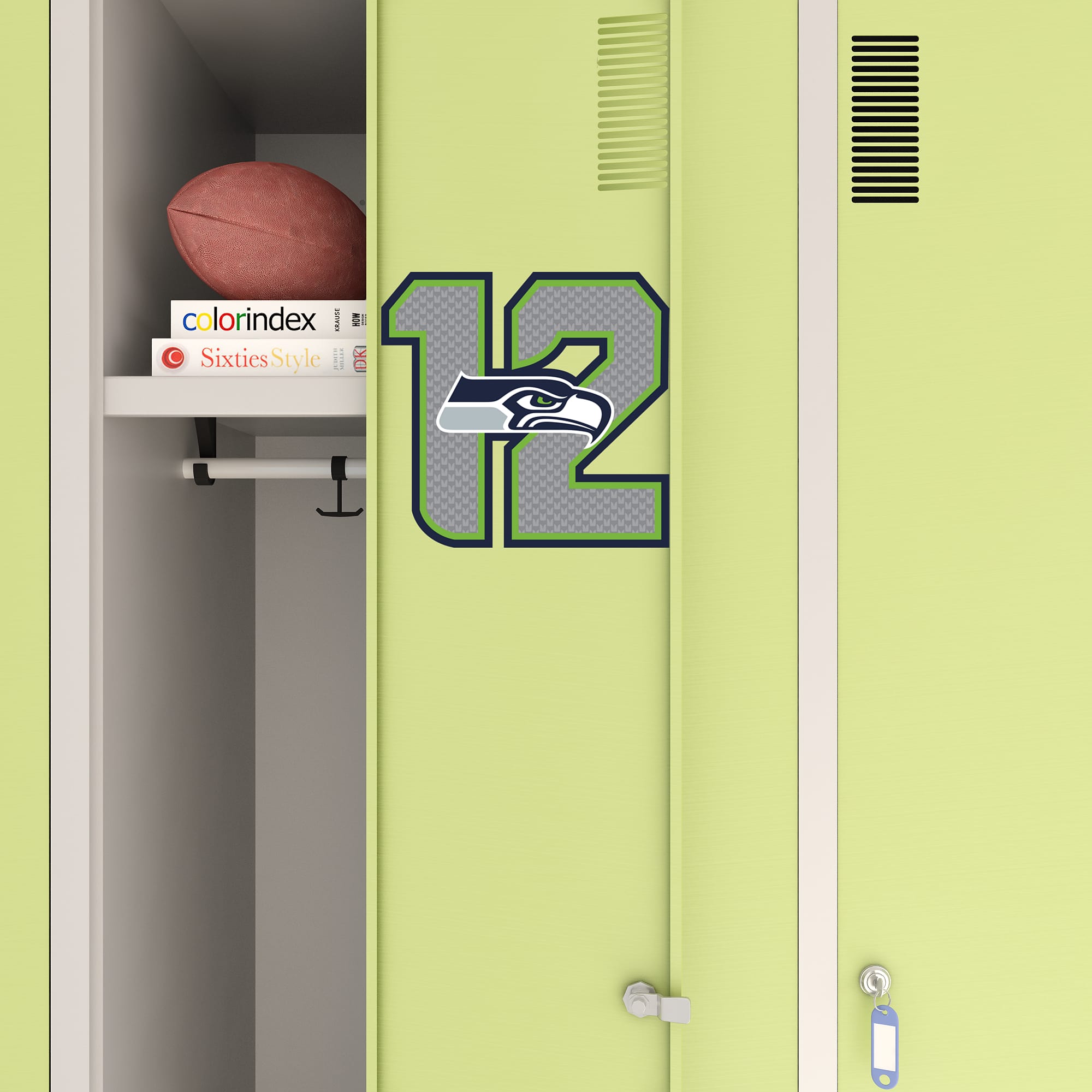 Seattle Seahawks 12: Logo - Officially Licensed NFL Removable Wall Decal Large by Fathead | Vinyl