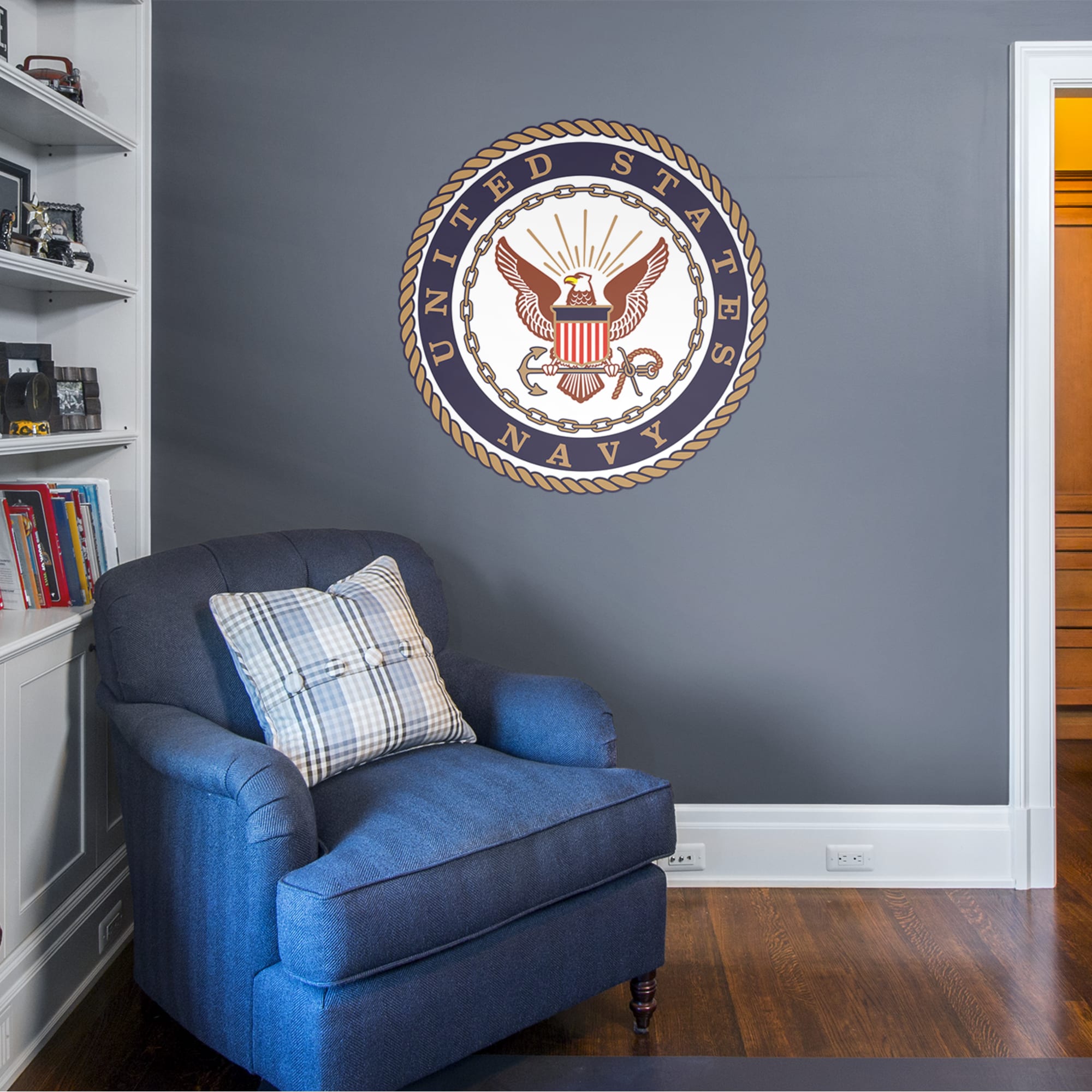 United States Navy: Seal - Officially Licensed Removable Wall Decal 37.0"W x 37.0"H by Fathead | Vinyl