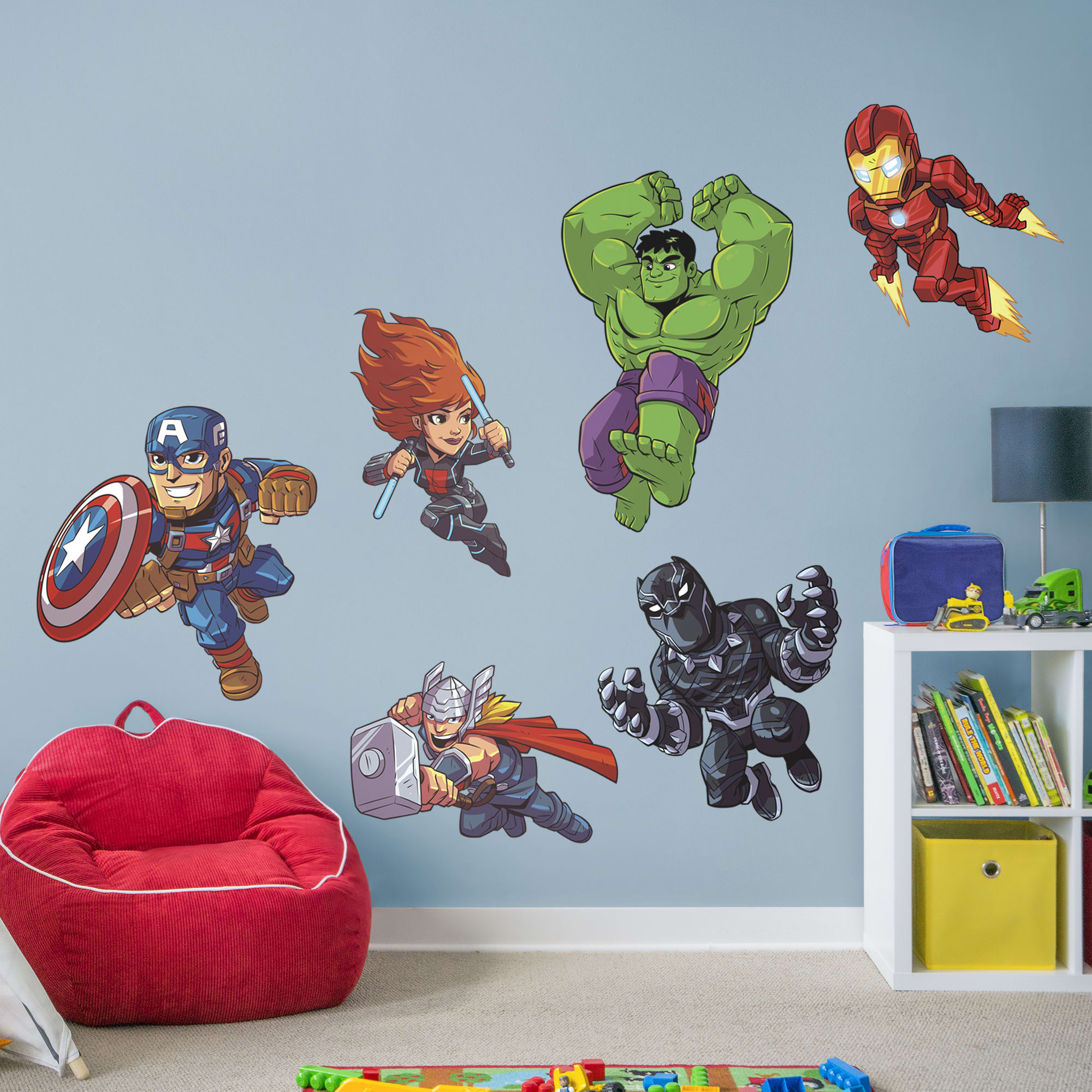 Avengers Assemble: Marvel Super Hero Adventures Collection - Officially Licensed Removable Wall Decal 22.0"W x 25.0"H by Fathead