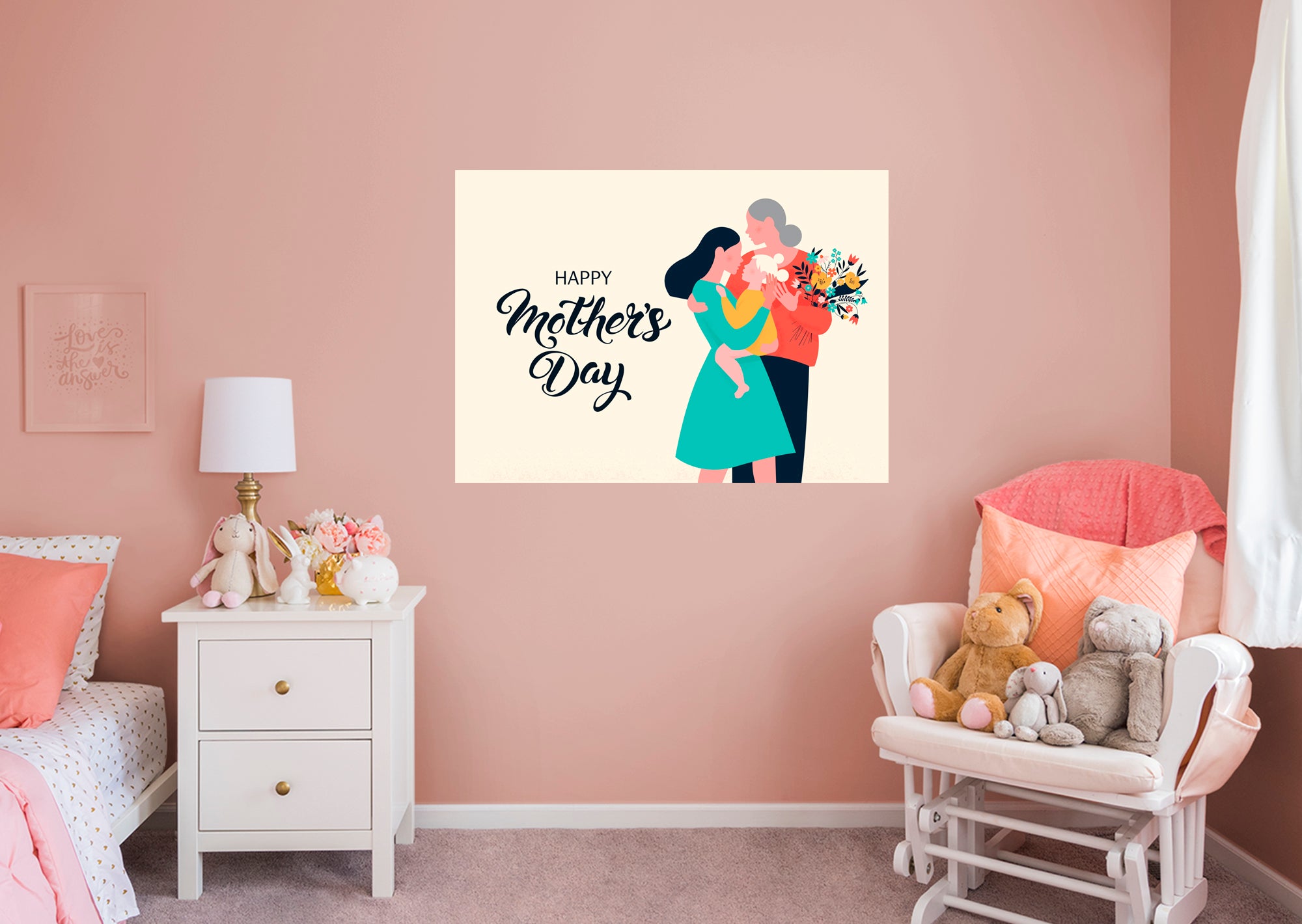 Mothers Day Three Generations Mural - Removable Wall Decal XL by Fathead | Vinyl