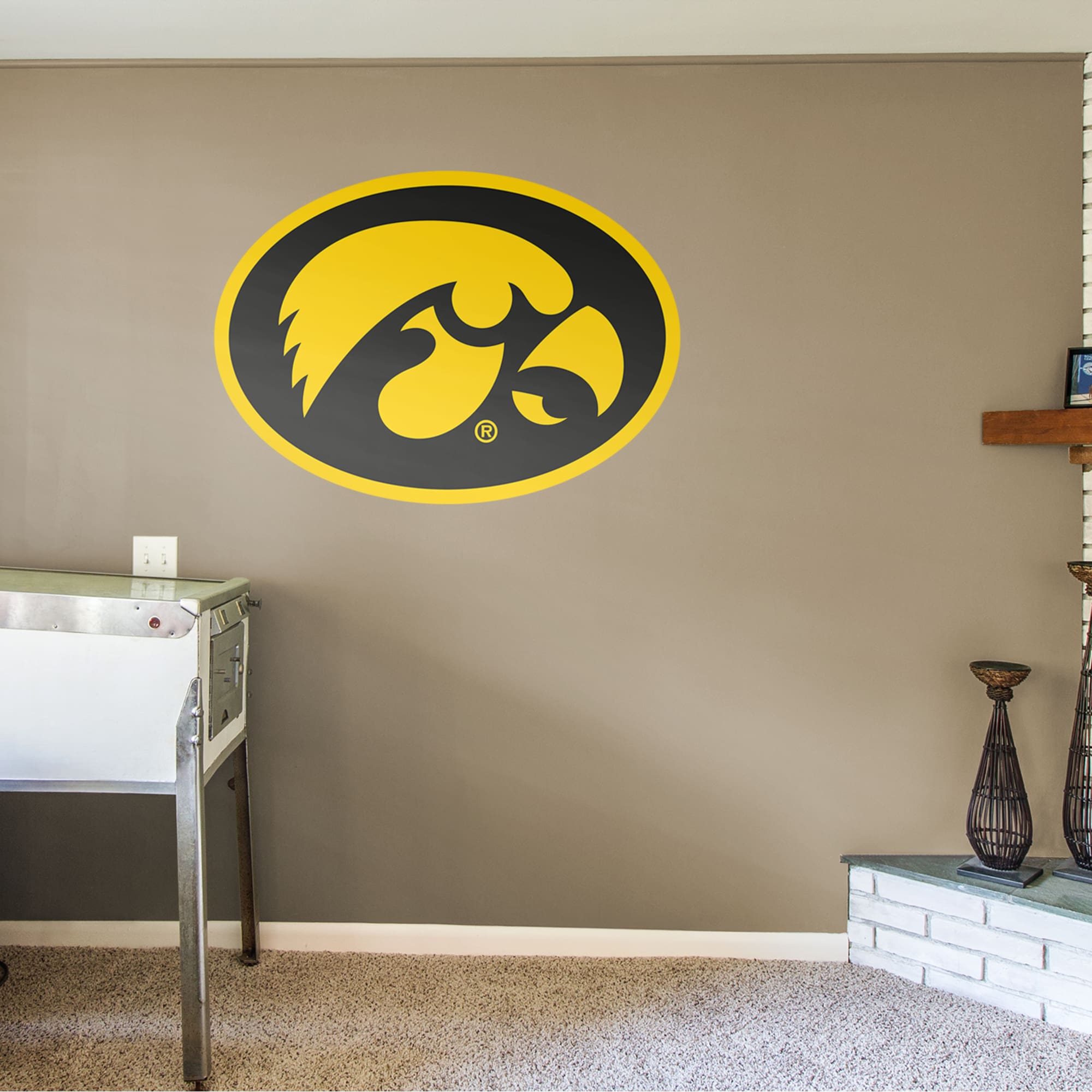 Iowa Hawkeyes: Logo - Officially Licensed Removable Wall Decal 51.0"W x 37.0"H by Fathead | Vinyl