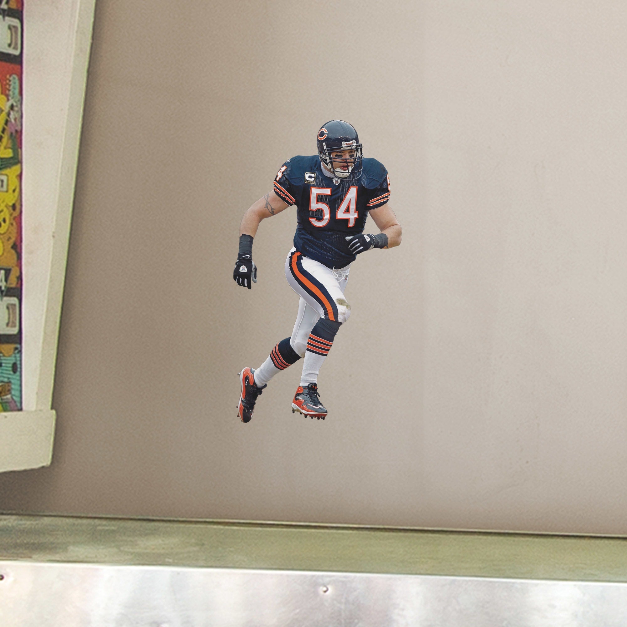 Brian Urlacher for Chicago Bears: Legend - Officially Licensed NFL Removable Wall Decal Large by Fathead | Vinyl