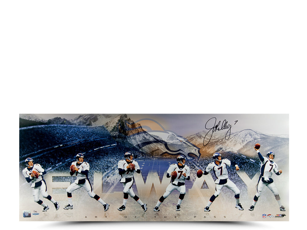 John Elway Art Of The Pass - L50 Autograph by Fathead