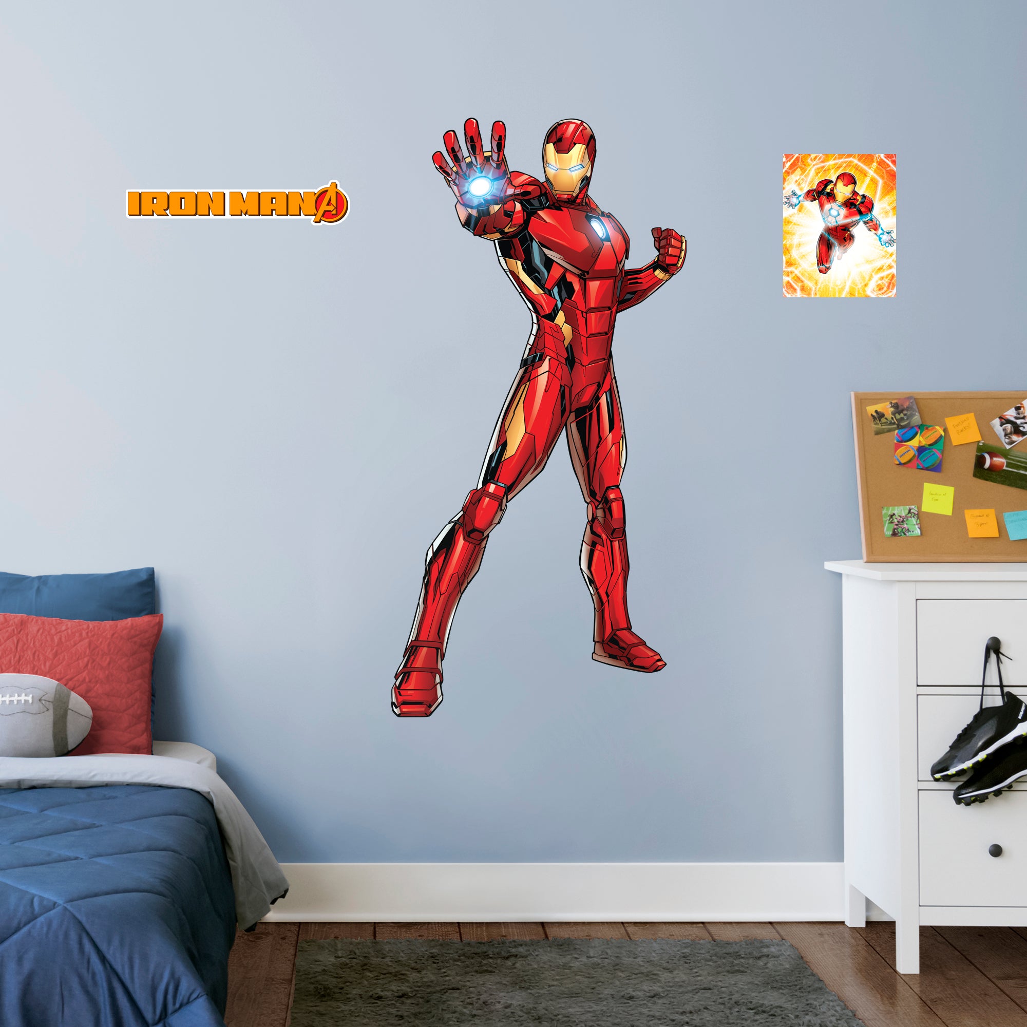 Iron Man: Avengers Core - Officially Licensed Removable Wall Giant Character + 2 Decals (25"W x 51"H) by Fathead | Vinyl
