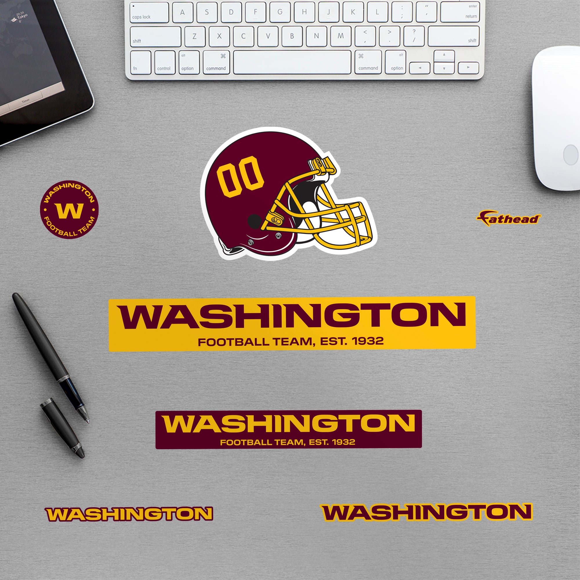 Washington Football Team: Logo - Officially Licensed NFL Removable Wall Decal Large by Fathead | Vinyl