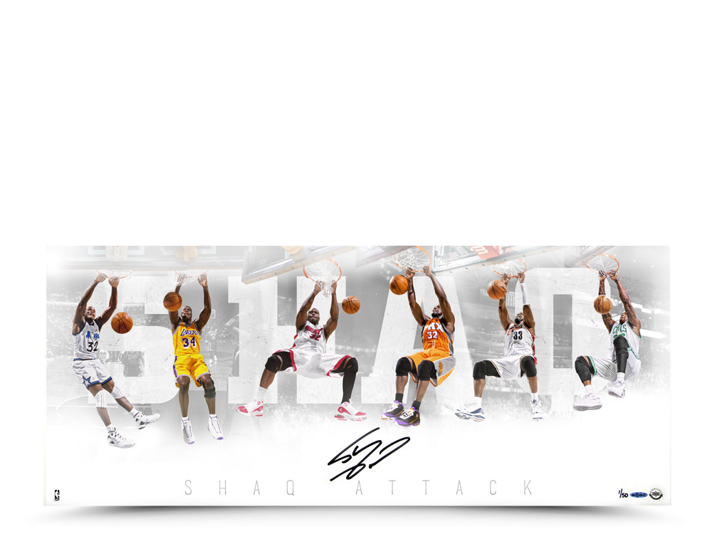 Shaquille ONeal Shaq Attack 36X15 - L50 Autograph by Fathead