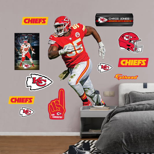 Kansas City Chiefs Travis Kelce Fathead Home 11-Pack Life-Size Removable  Wall Decal