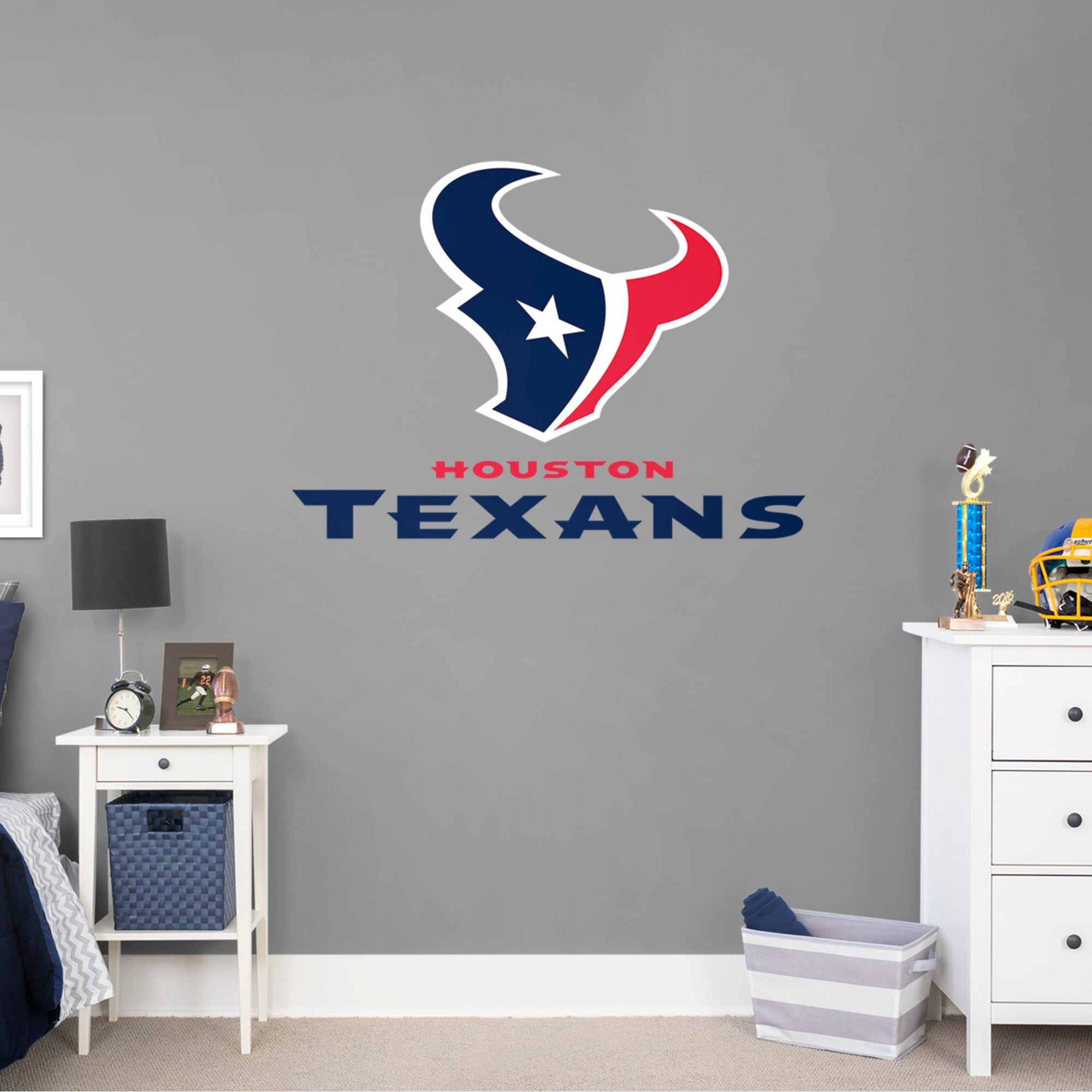 Houston Texans: Logo - Officially Licensed NFL Transfer Decal by Fathead | Vinyl