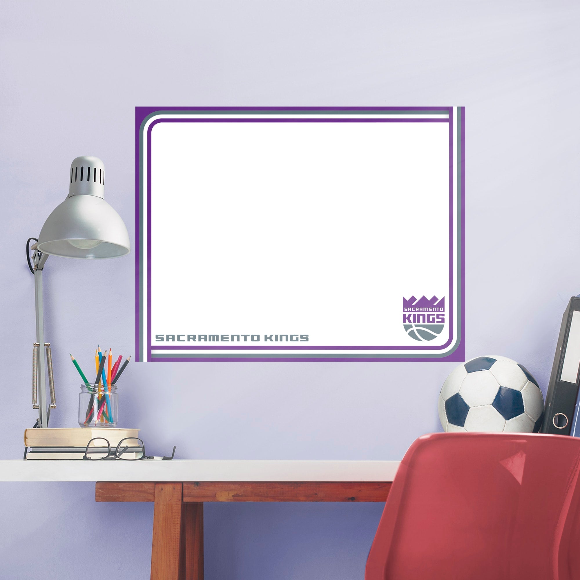 Sacramento Kings for Sacramento Kings: Dry Erase Whiteboard - Officially Licensed NBA Removable Wall Decal XL by Fathead | Vinyl