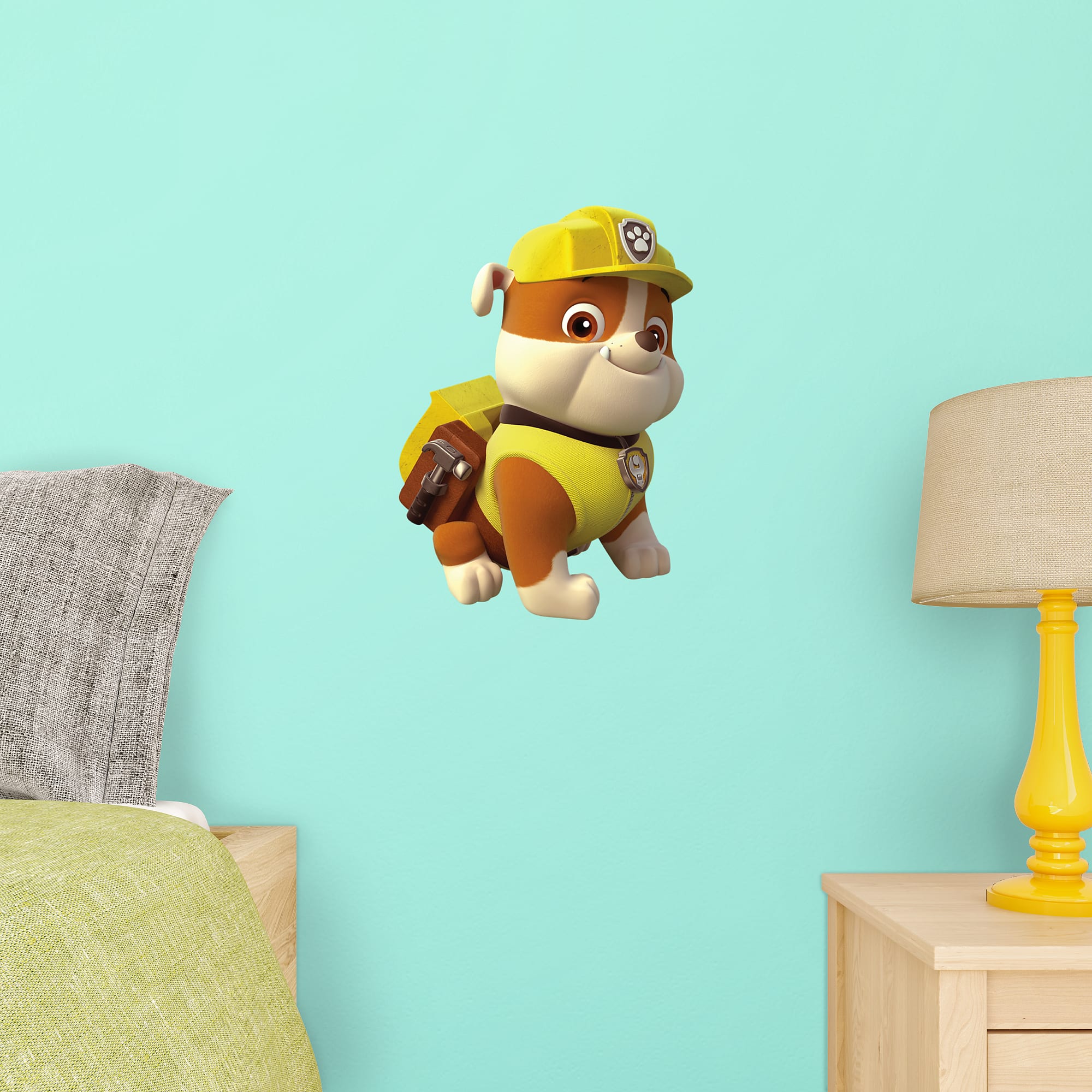 Rubble - Officially Licensed PAW Patrol Removable Wall Decal 12.0"W x 16.0"H by Fathead | Vinyl