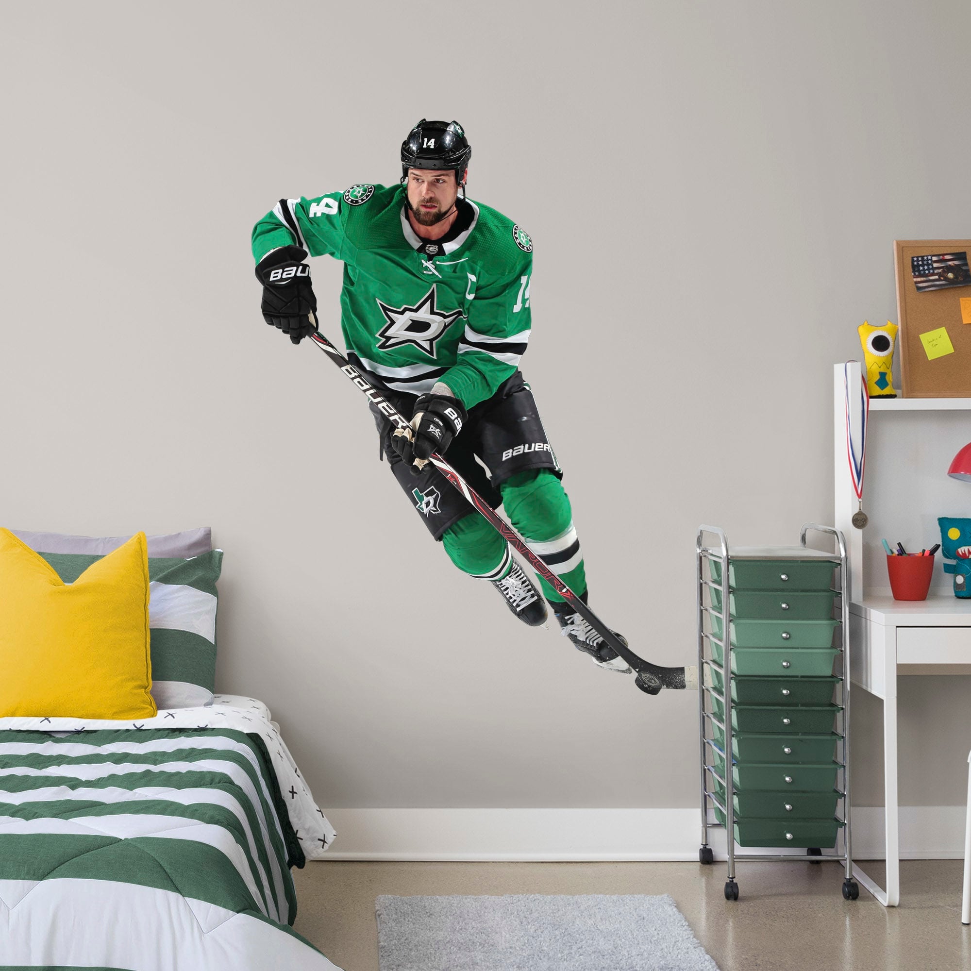 Jamie Benn for Dallas Stars - Officially Licensed NHL Removable Wall Decal Life-Size Athlete + 2 Team Decals (62"W x 73"H) by Fa