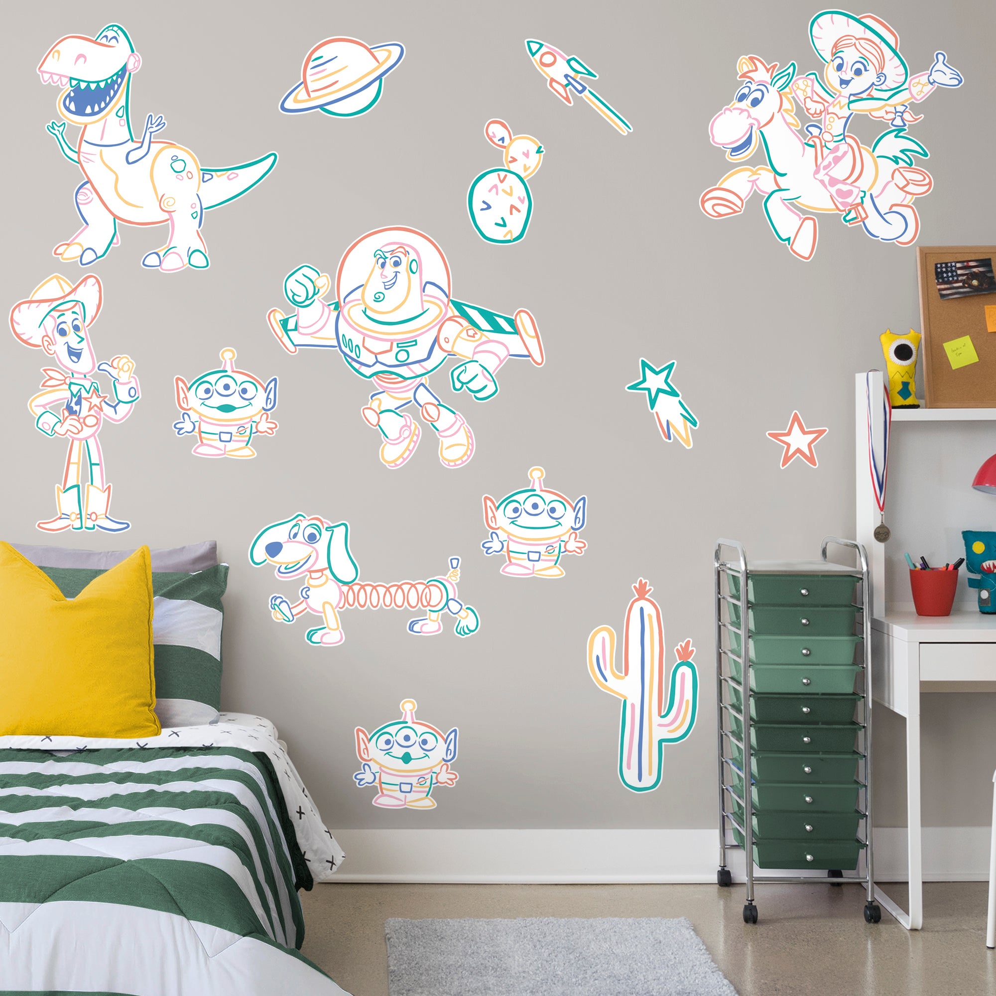 Toy Story Color Crazy RealBig Collection - Officially Licensed Disney Removable Wall Decal by Fathead | Vinyl