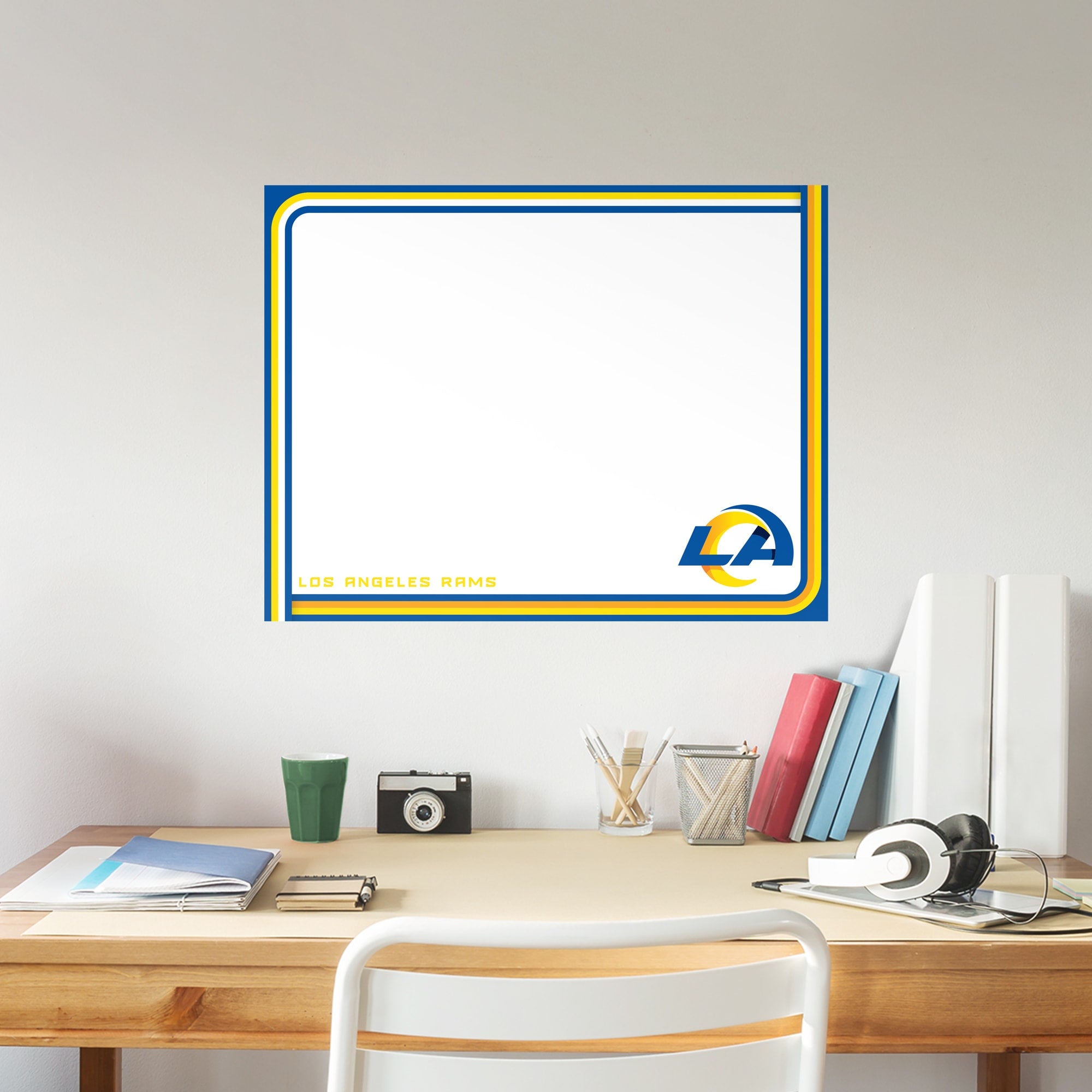 Los Angeles Rams: Dry Erase Whiteboard - Officially Licensed NFL Removable Wall Decal XL by Fathead | Vinyl