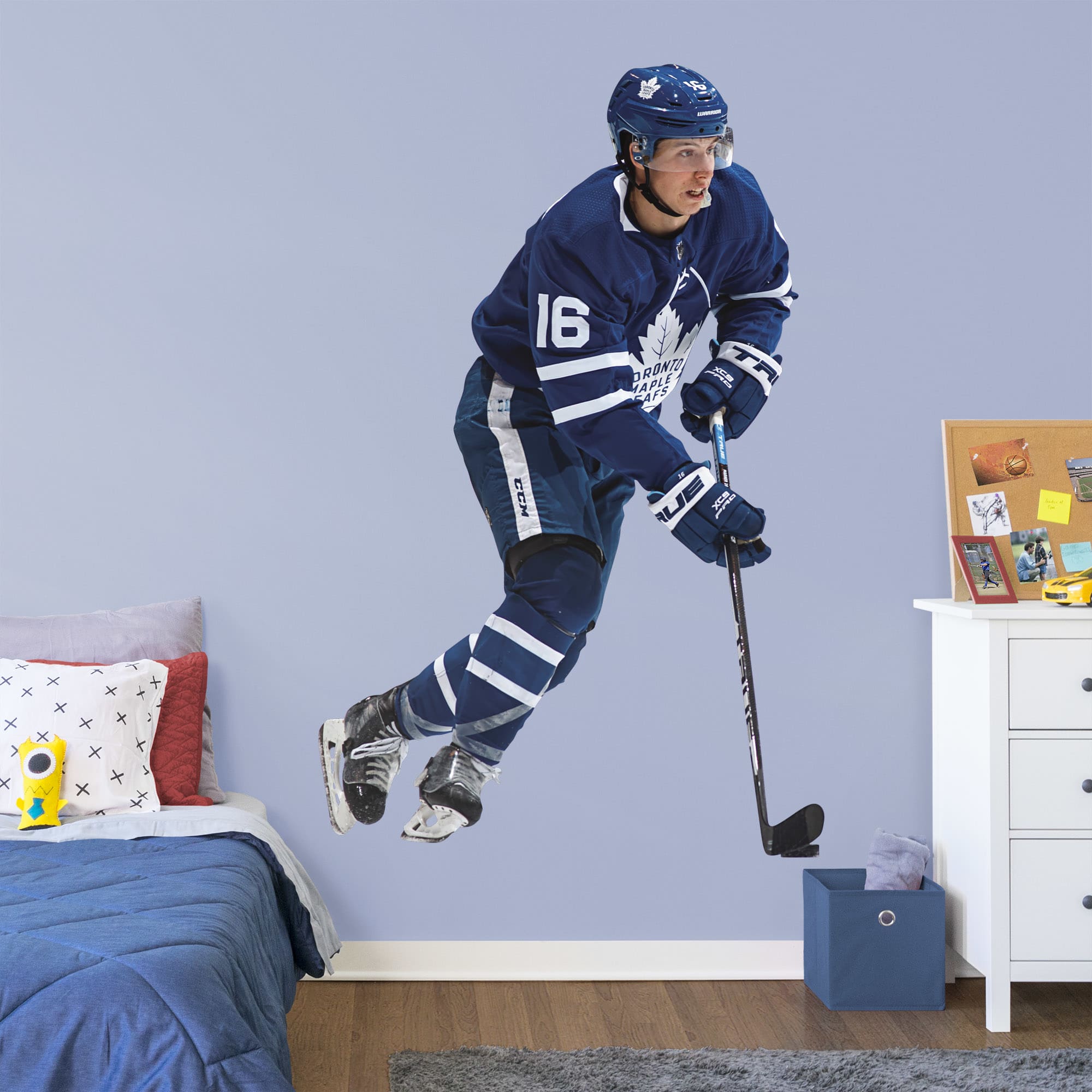 Mitch Marner for Toronto Maple Leafs - Officially Licensed NHL Removable Wall Decal Giant Athlete + 2 Decals (32"W x 51"H) by Fa