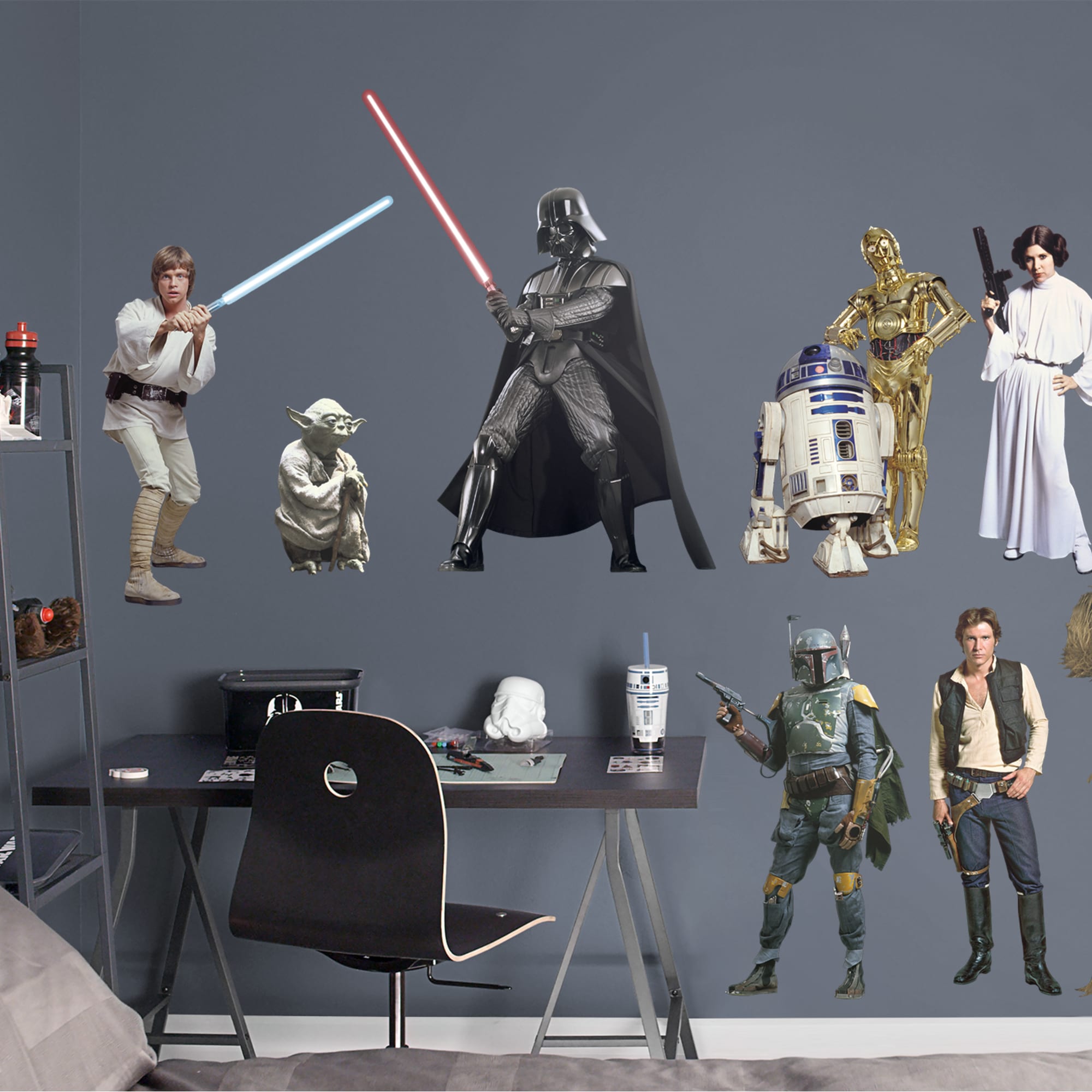Star Wars: Original Trilogy Characters Collection - Officially Licensed Removable Wall Decals 79.0"W x 52.0"H by Fathead | Vinyl