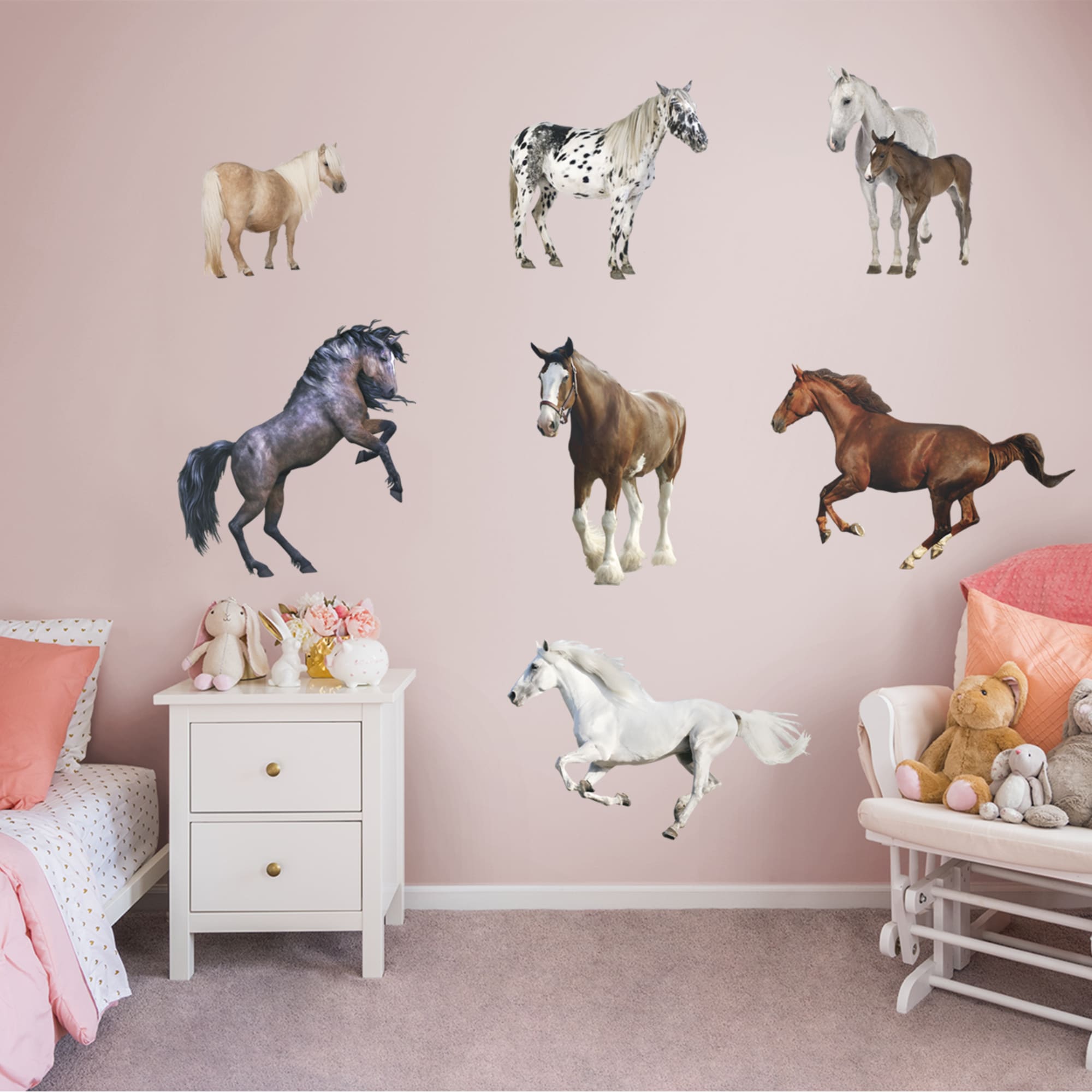 Horse Collection - Removable Vinyl Decals 79.0"W x 52.0"H by Fathead