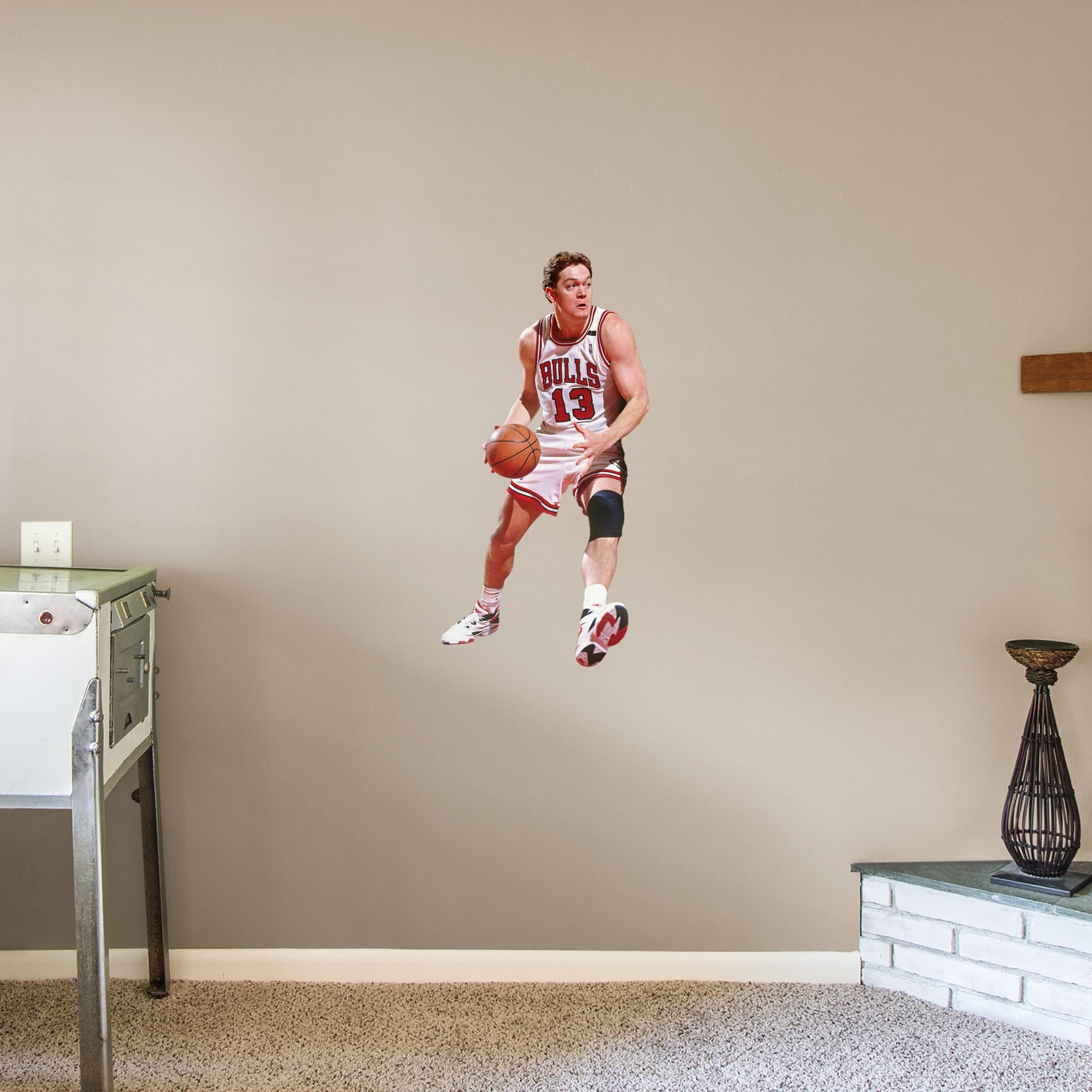 Luc Longley for Chicago Bulls - Officially Licensed NBA Removable Wall Decal XL by Fathead | Vinyl