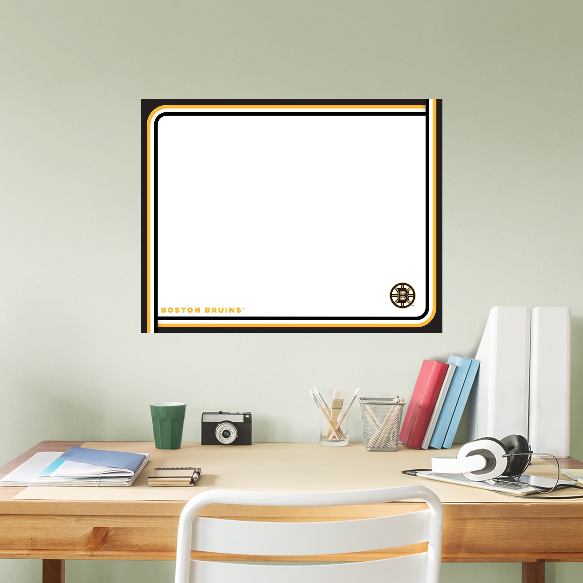 Boston Bruins: Dry Erase Whiteboard - X-Large Officially Licensed NHL Removable Wall Decal XL by Fathead | Vinyl