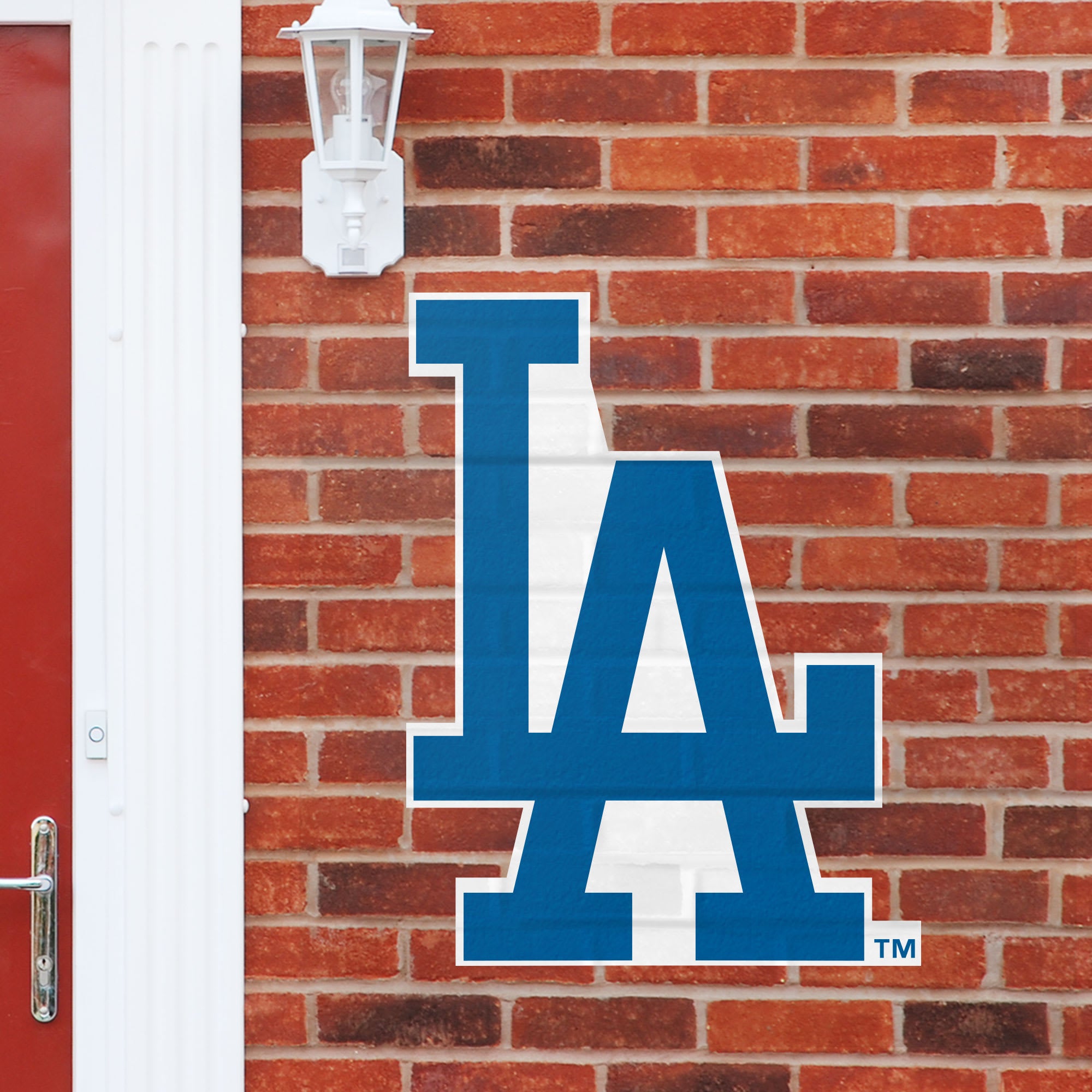 Los Angeles Dodgers Logo - Officially Licensed MLB Outdoor Graphic Giant Logo (30"W x 30"H) by Fathead | Wood/Aluminum