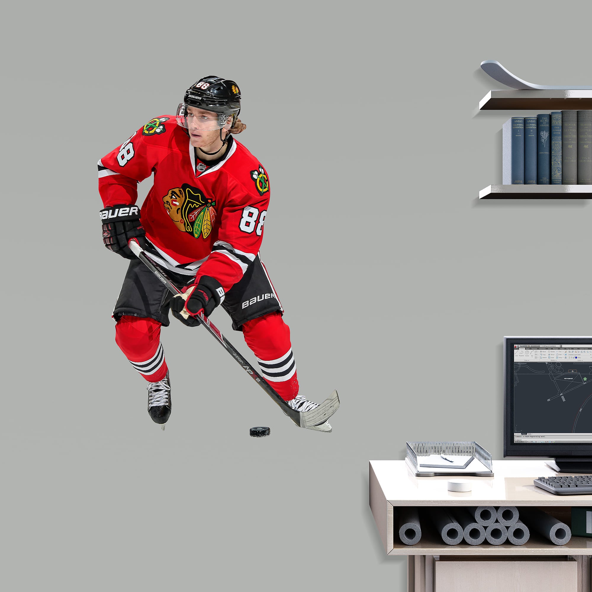 Patrick Kane for Chicago Blackhawks - Officially Licensed NHL Removable Wall Decal 22.0"W x 32.0"H by Fathead | Vinyl