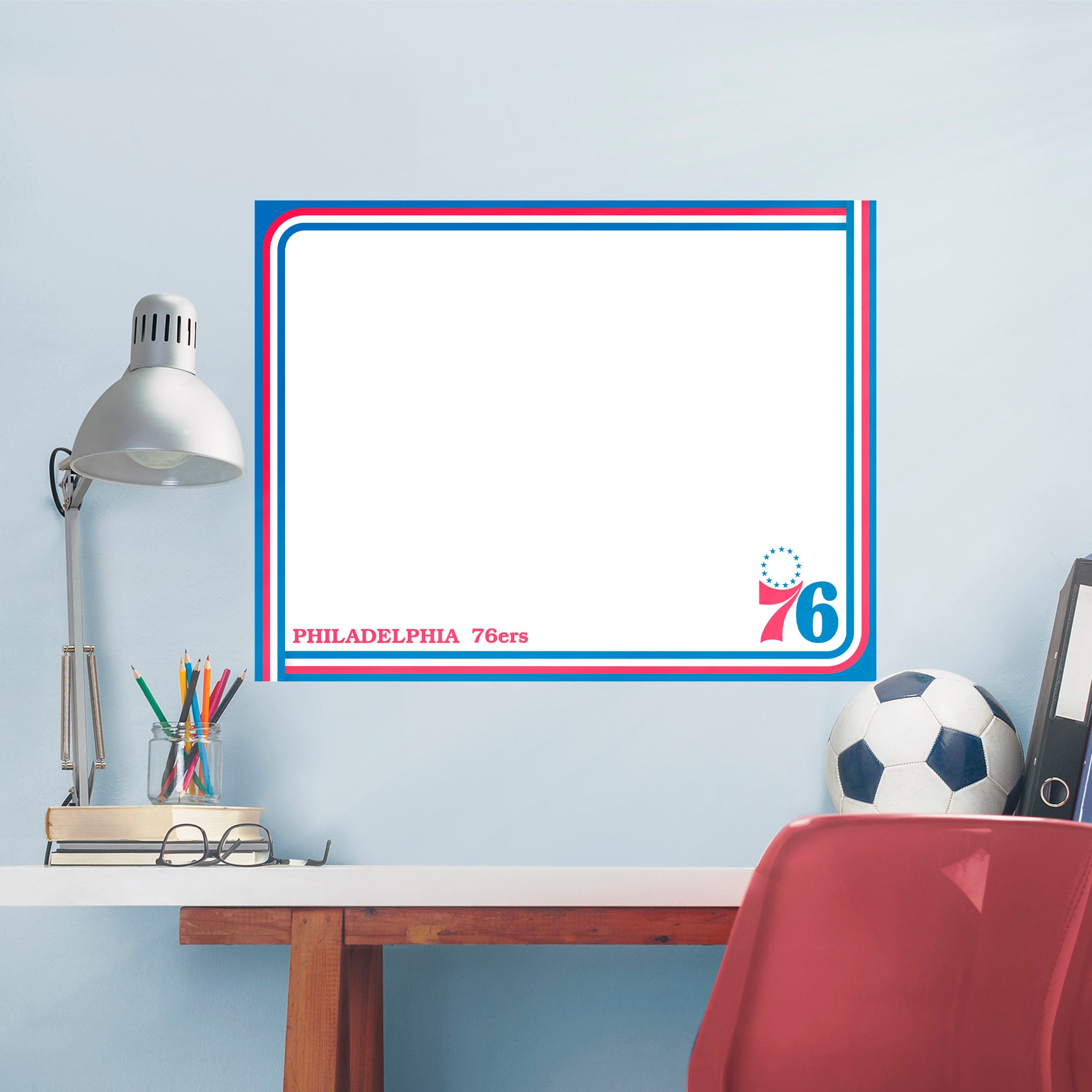 Philadelphia 76ers for Philadelphia 76ers: Dry Erase Whiteboard - Officially Licensed NBA Removable Wall Decal XL by Fathead | V