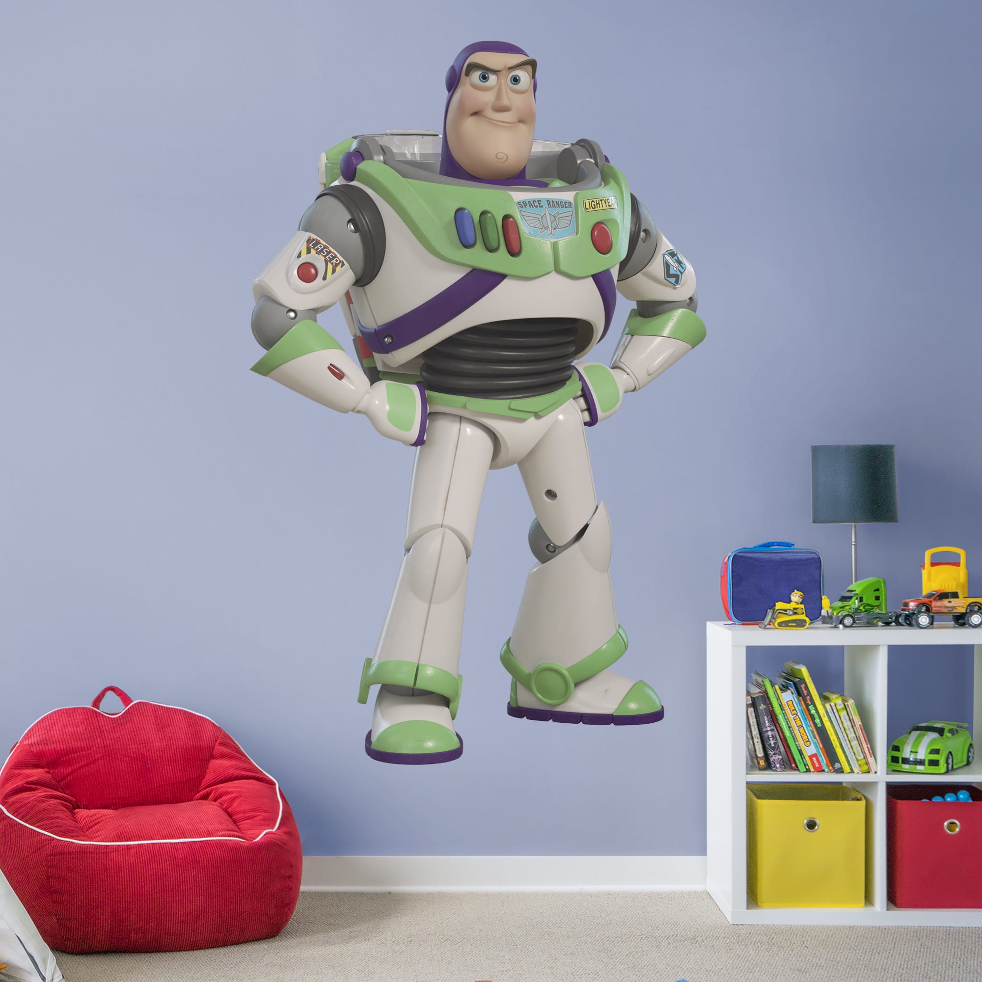 Toy Story 4: Buzz Lightyear - Officially Licensed Disney/PIXAR Removable Wall Decal Huge Character + 2 Decals (49"W x 78"H) by F