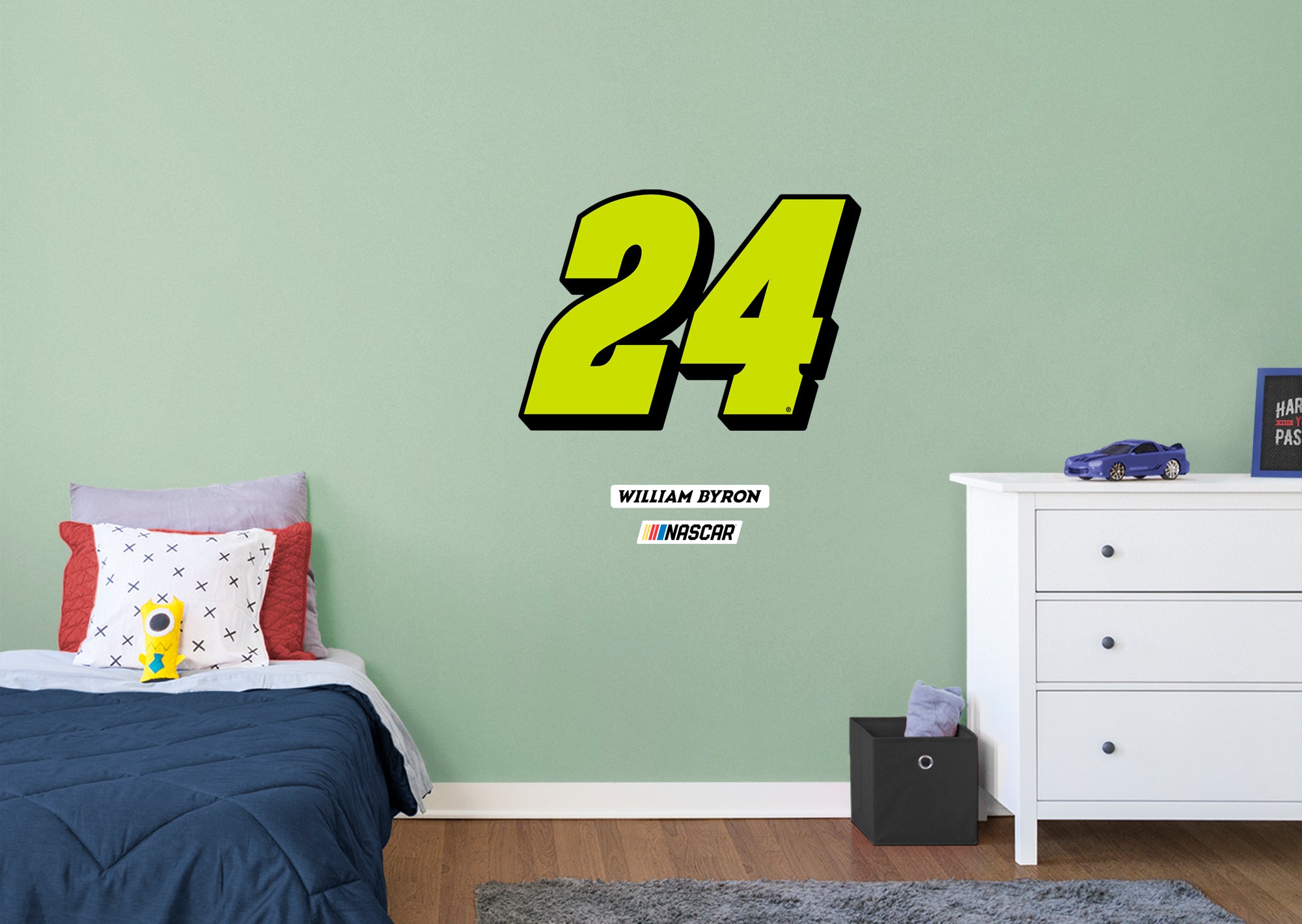 William Byron 2021 #24 Logo - Officially Licensed NASCAR Removable Wall Decal XL by Fathead | Vinyl