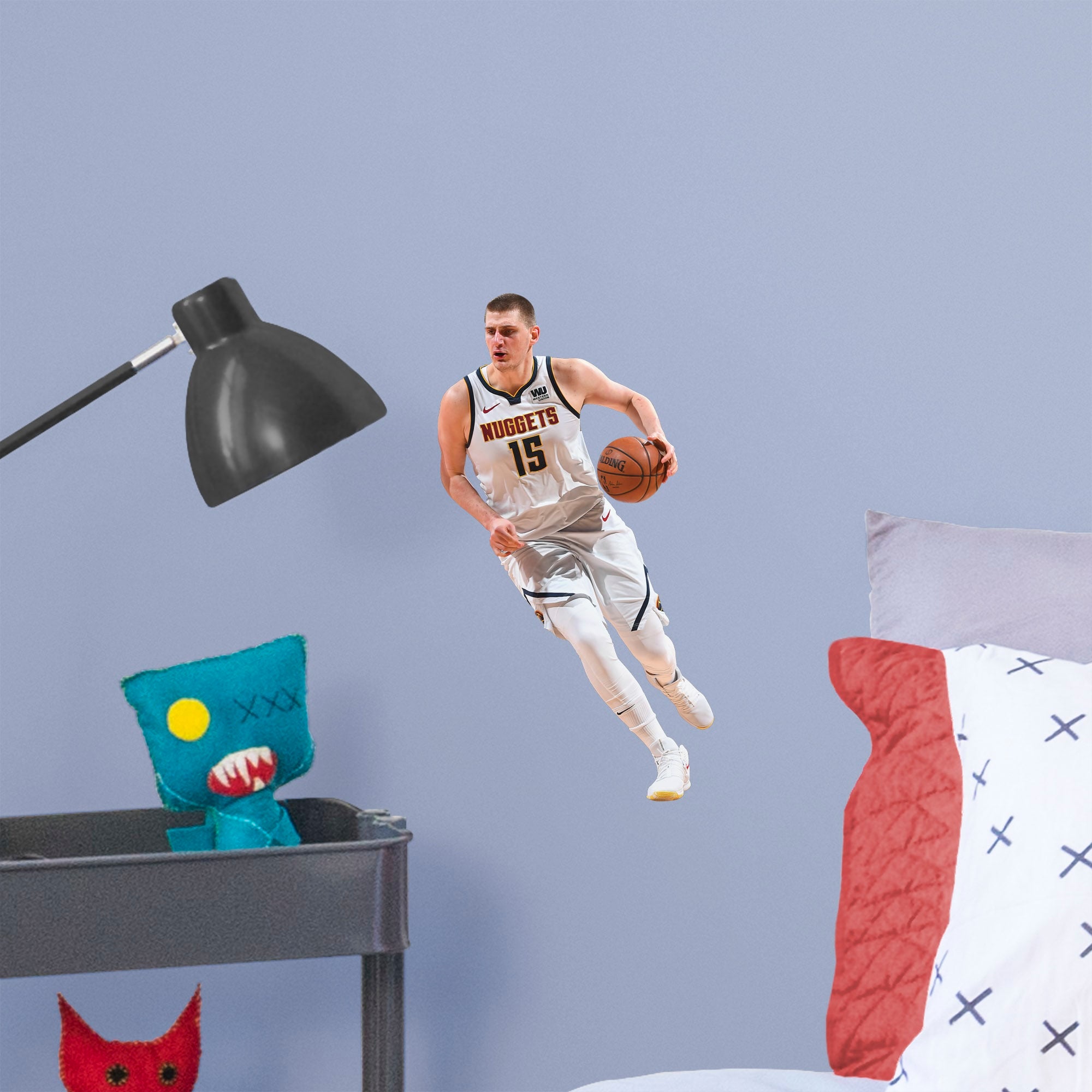 Nikola Jokic for Denver Nuggets - Officially Licensed NBA Removable Wall Decal Large by Fathead | Vinyl