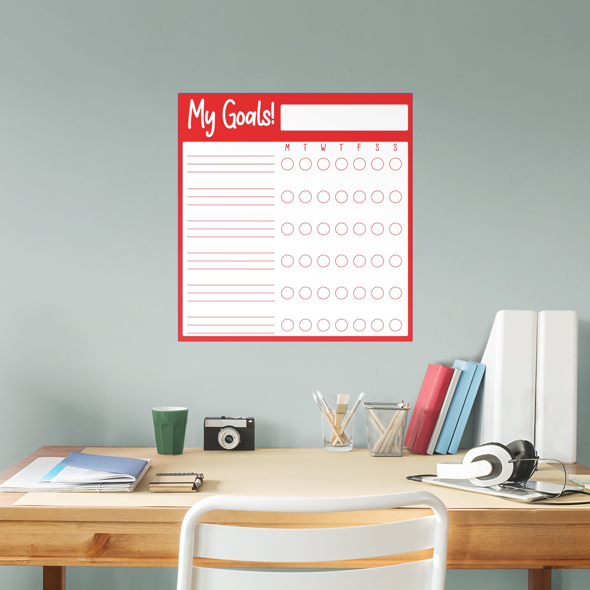Goal Tracker: Red - Removable Dry Erase Vinyl Decal XL by Fathead