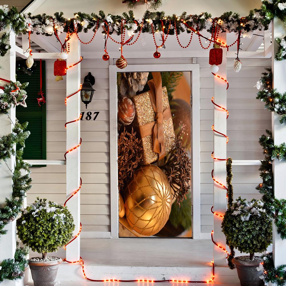 Christmas Balls and Gifts 36x80 by Fathead | Polyester