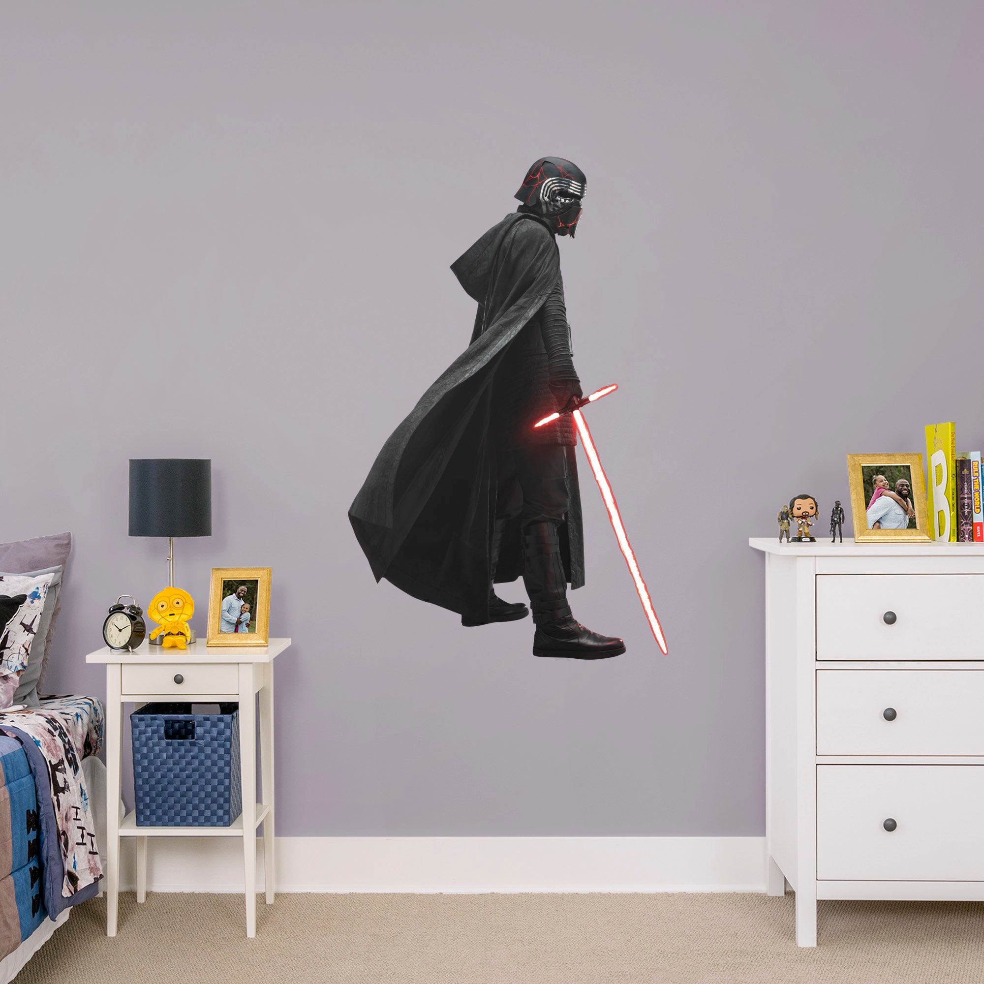 Kylo Ren - Star Wars: The Rise of Skywalker - Officially Licensed Removable Wall Decal Giant Character + 2 Decals (32"W x 51"H)