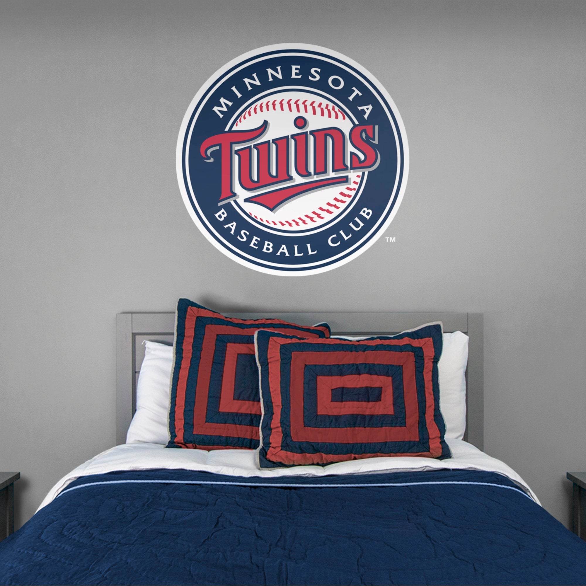 Minnesota Twins: Logo - Officially Licensed MLB Removable Wall Decal Giant Logo (37"W x 37"H) by Fathead | Vinyl