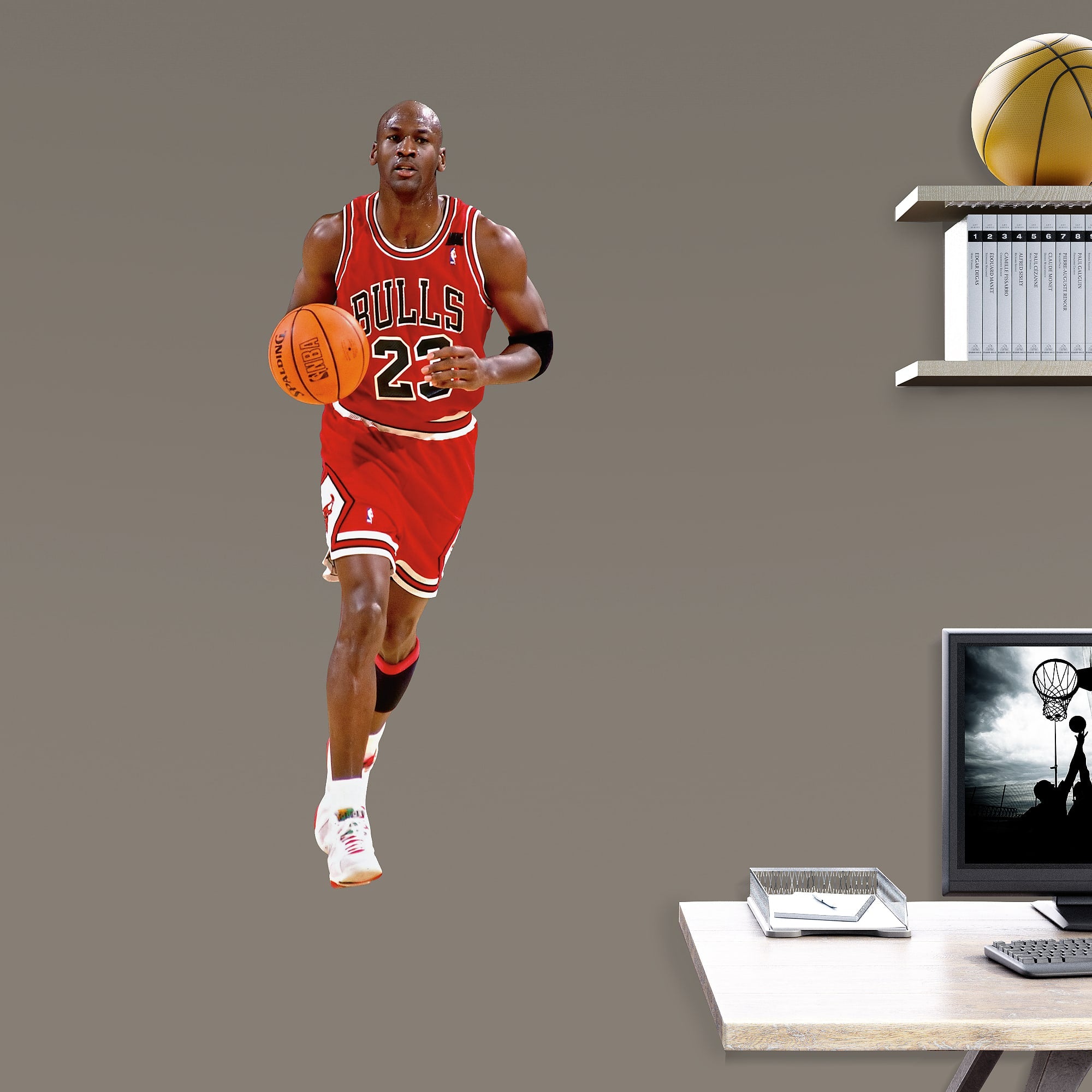 Michael Jordan for Chicago Bulls - Officially Licensed NBA Removable Wall Decal 15.0"W x 38.5"H by Fathead | Vinyl