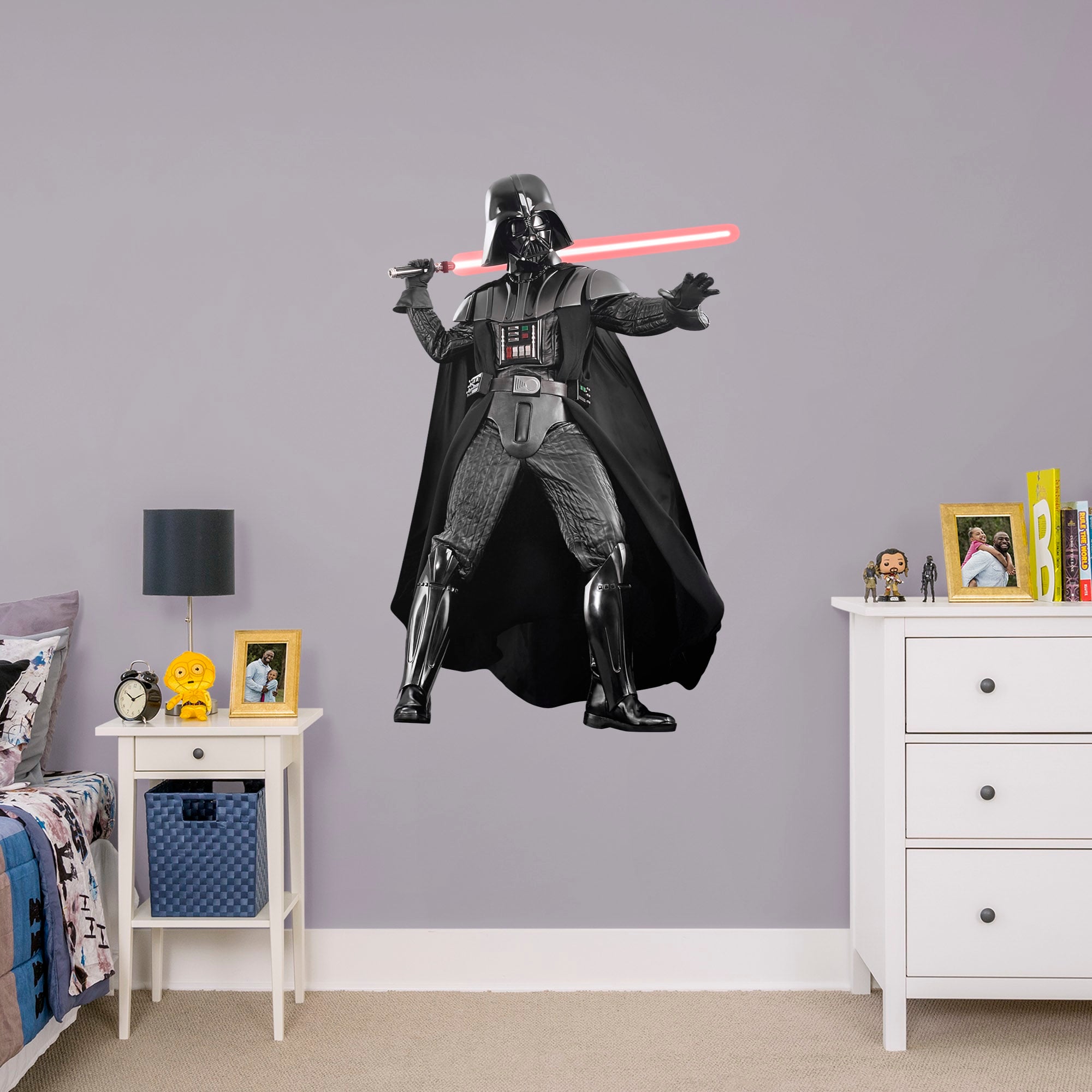 Darth Vader - Officially Licensed Removable Wall Decal Giant Character + 2 Decals (32"W x 51"H) by Fathead | Vinyl
