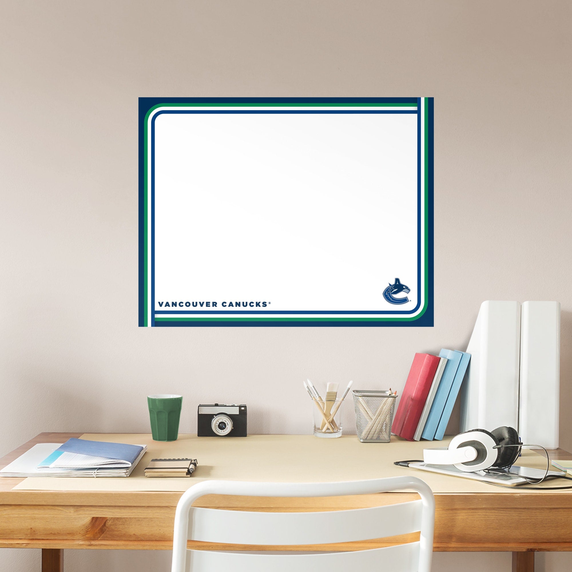 Vancouver Canucks: Dry Erase Whiteboard - X-Large Officially Licensed NHL Removable Wall Decal XL by Fathead | Vinyl