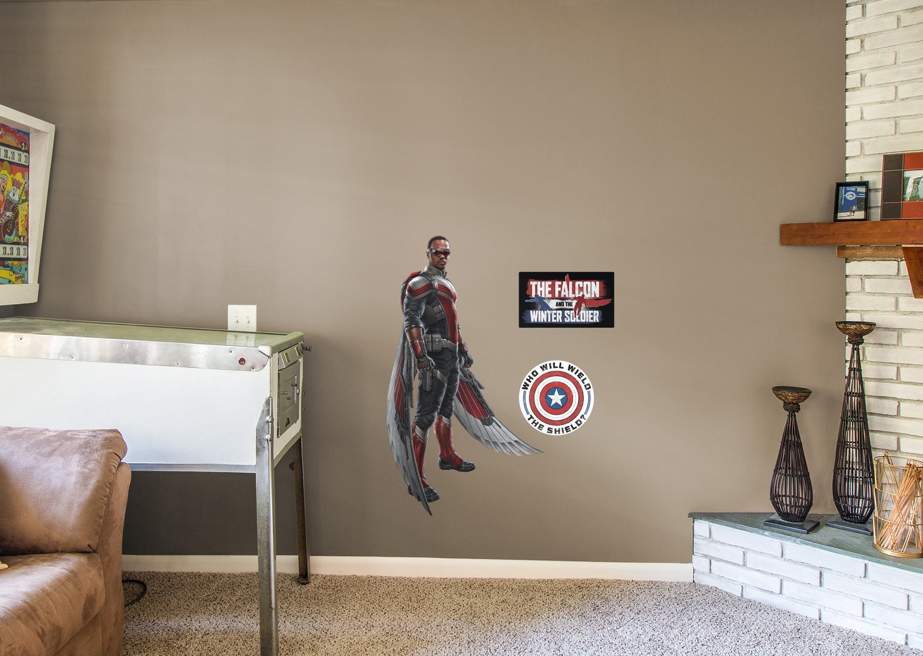 The Falcon & The Winter Soldier FALCON - Officially Licensed Marvel Removable Wall Decal Giant Character + 2 Decals by Fathead |