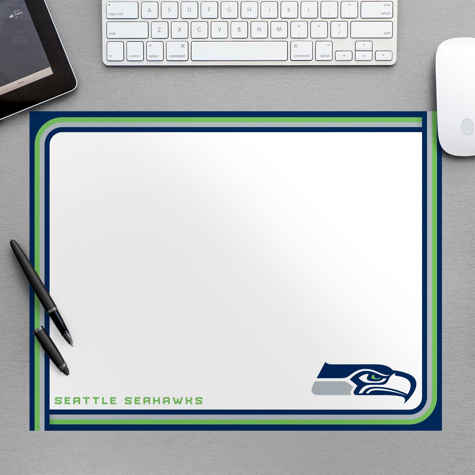Seattle Seahawks: Dry Erase Whiteboard - Officially Licensed NFL Removable Wall Decal Large by Fathead | Vinyl