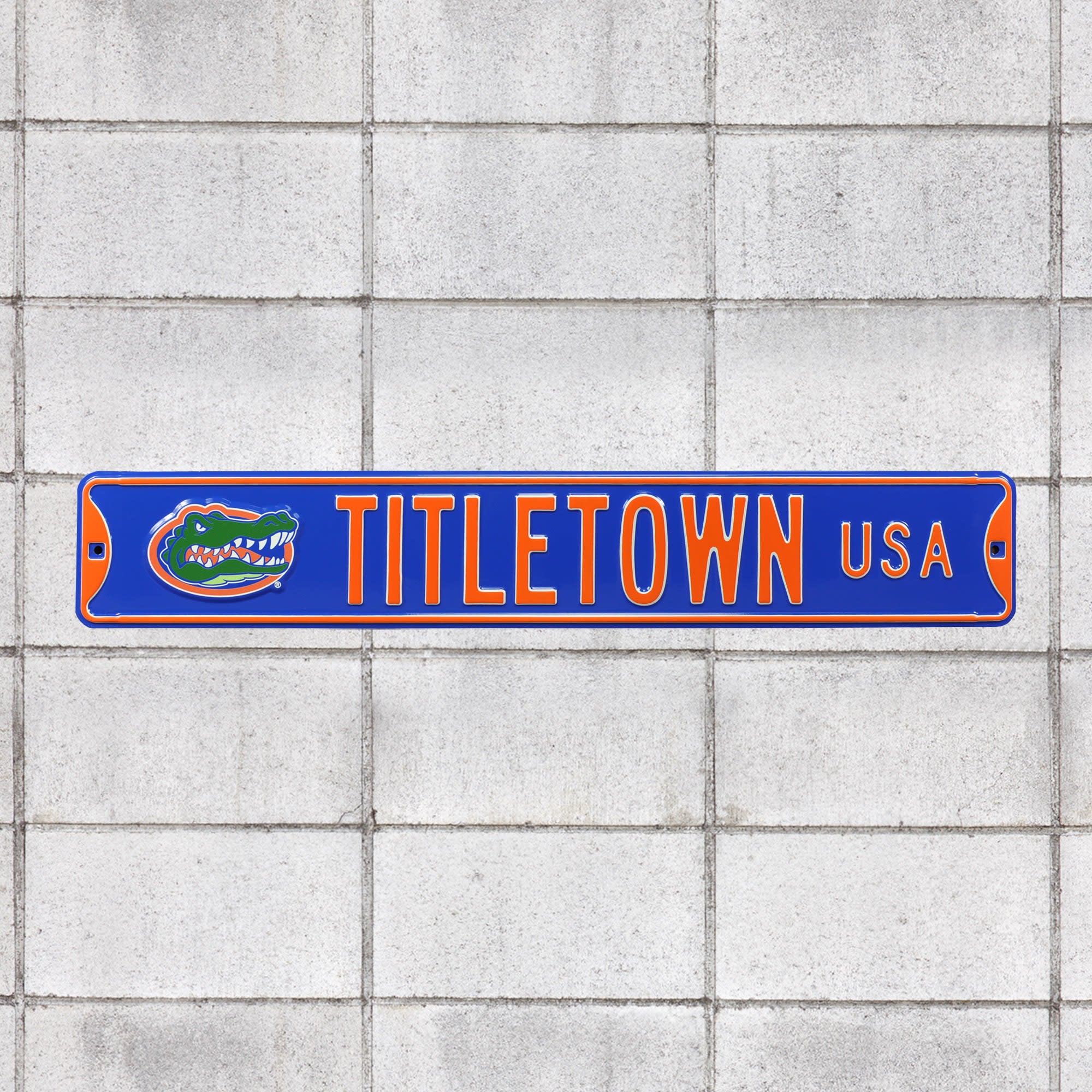 Florida Gators: Titletown USA - Officially Licensed Metal Street Sign by Fathead | 100% Steel