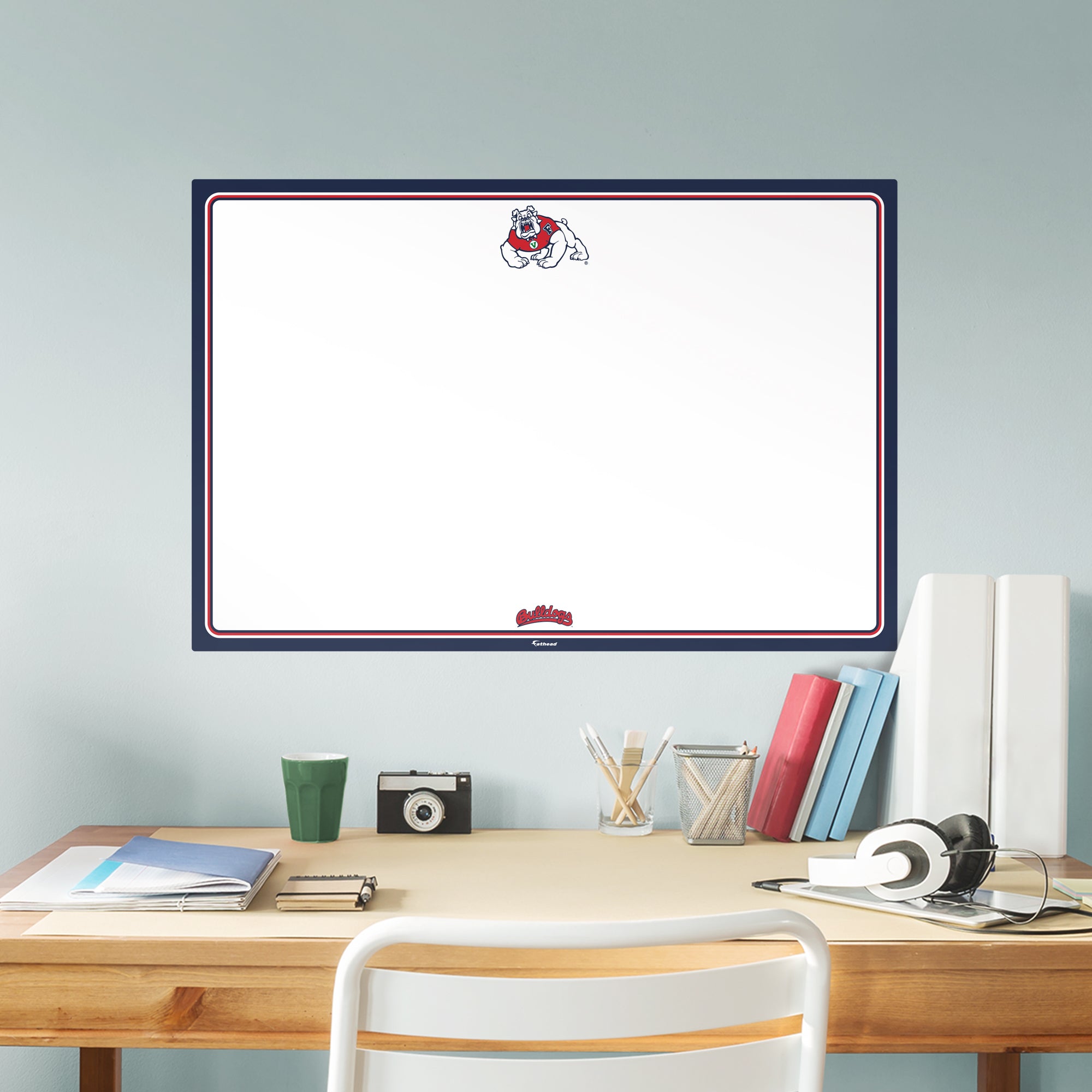 Fresno State Bulldogs: Dry Erase Whiteboard - X-Large Officially Licensed NCAA Removable Wall Decal XL by Fathead | Vinyl