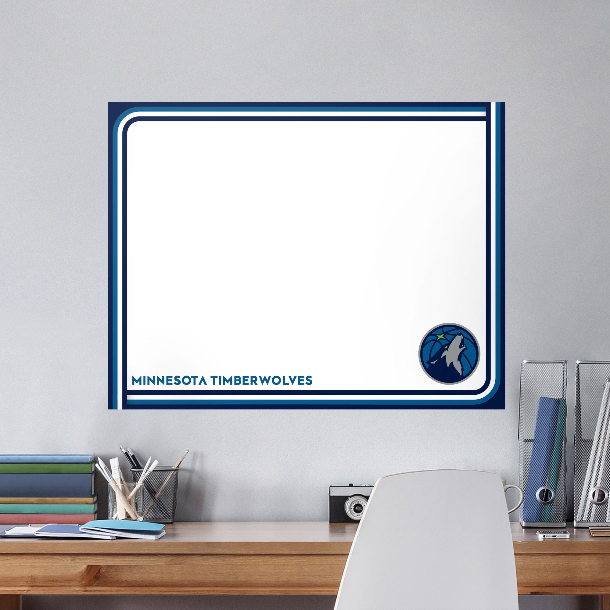 Minnesota Timberwolves for Minnesota Timberwolves: Dry Erase Whiteboard - Officially Licensed NBA Removable Wall Decal XL by Fat